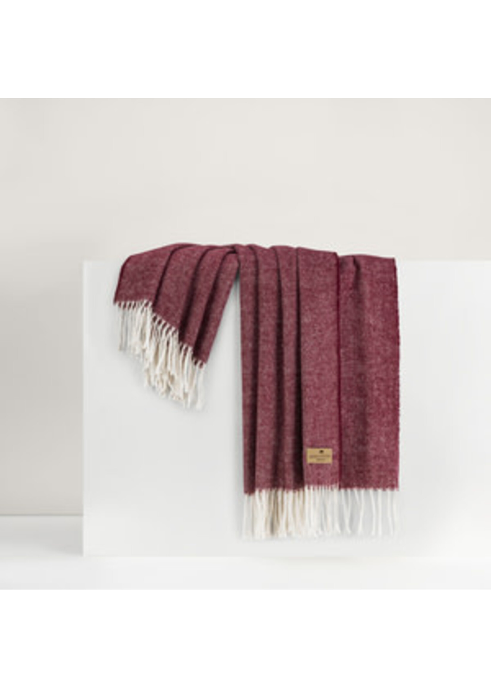 Lands Downunder International, Ltd. Cranberry Italian Herringbone Throw