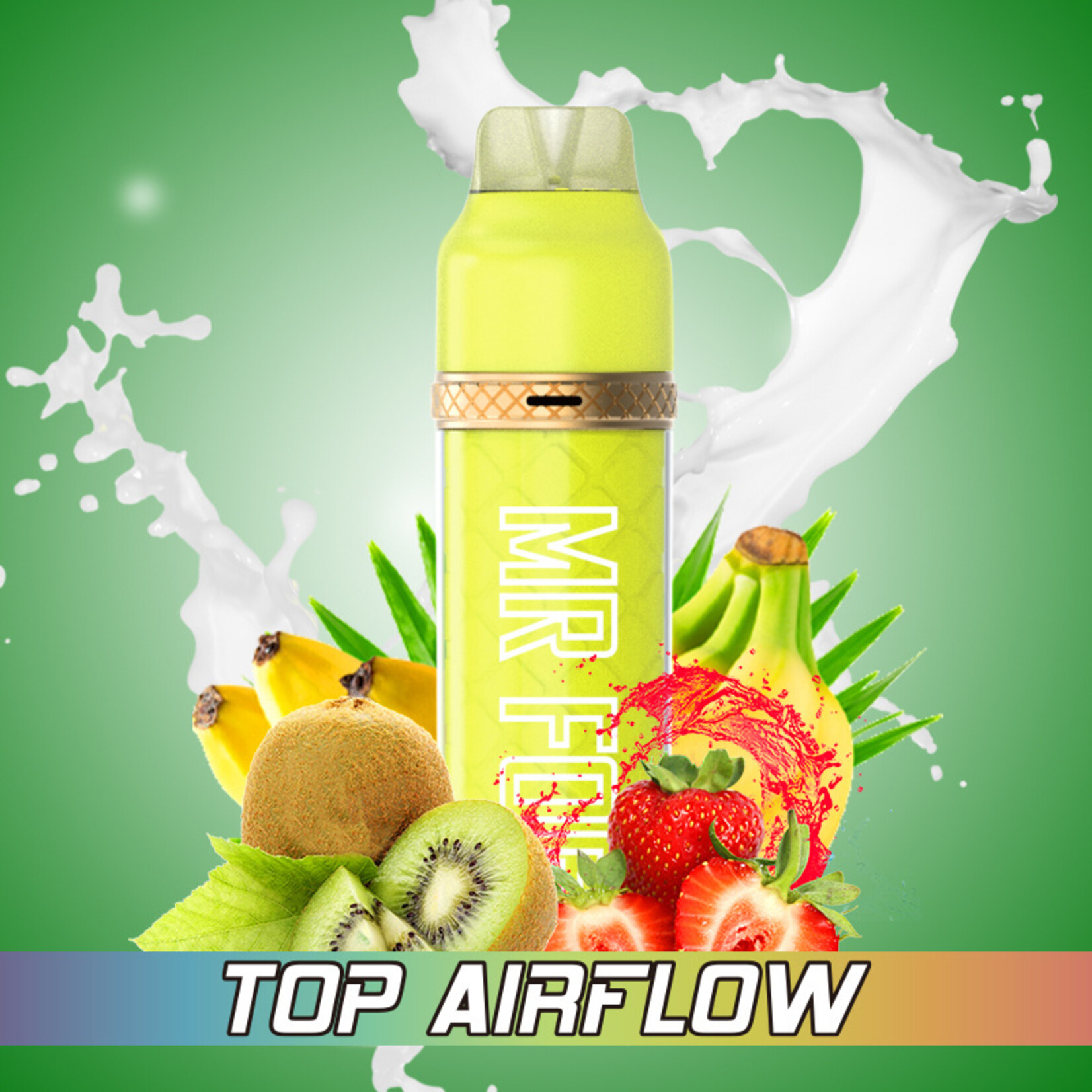 MR FOG MFA19 - MR FOG MAX AIR 2500 PUFFS - Banana Strawberry Kiwi
