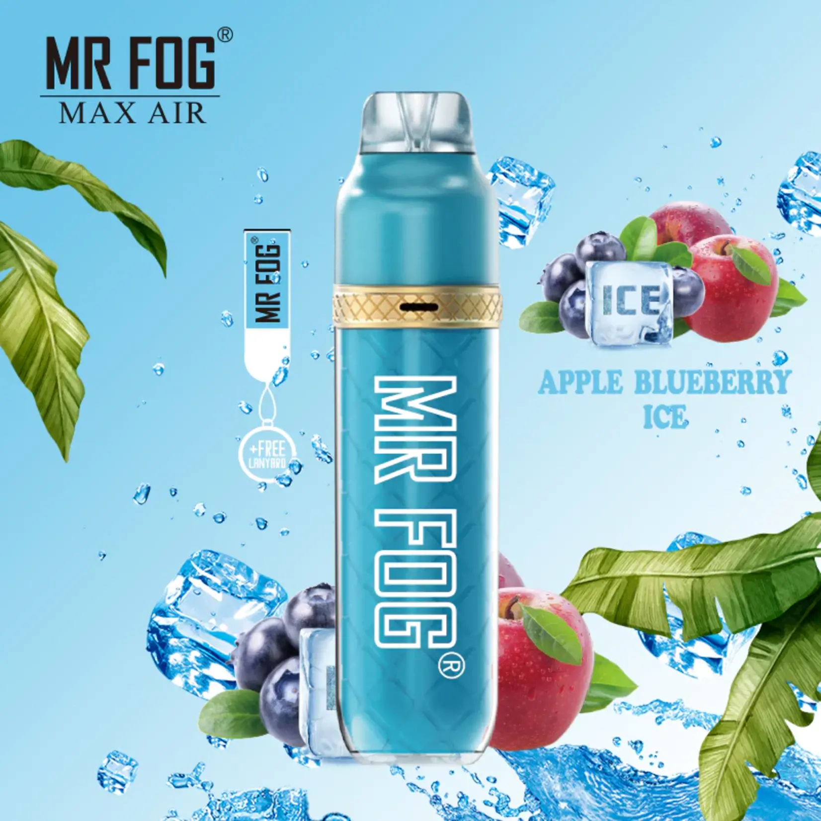 MR FOG MFA07 - MR FOG MAX AIR 2500 PUFFS - Apple Blueberry Ice