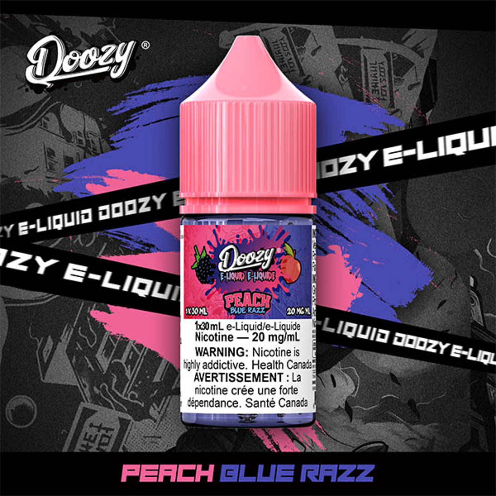 DOOZY DZE24 - DOOZY Peach Blue Razz E-liquid - 30ml Salt