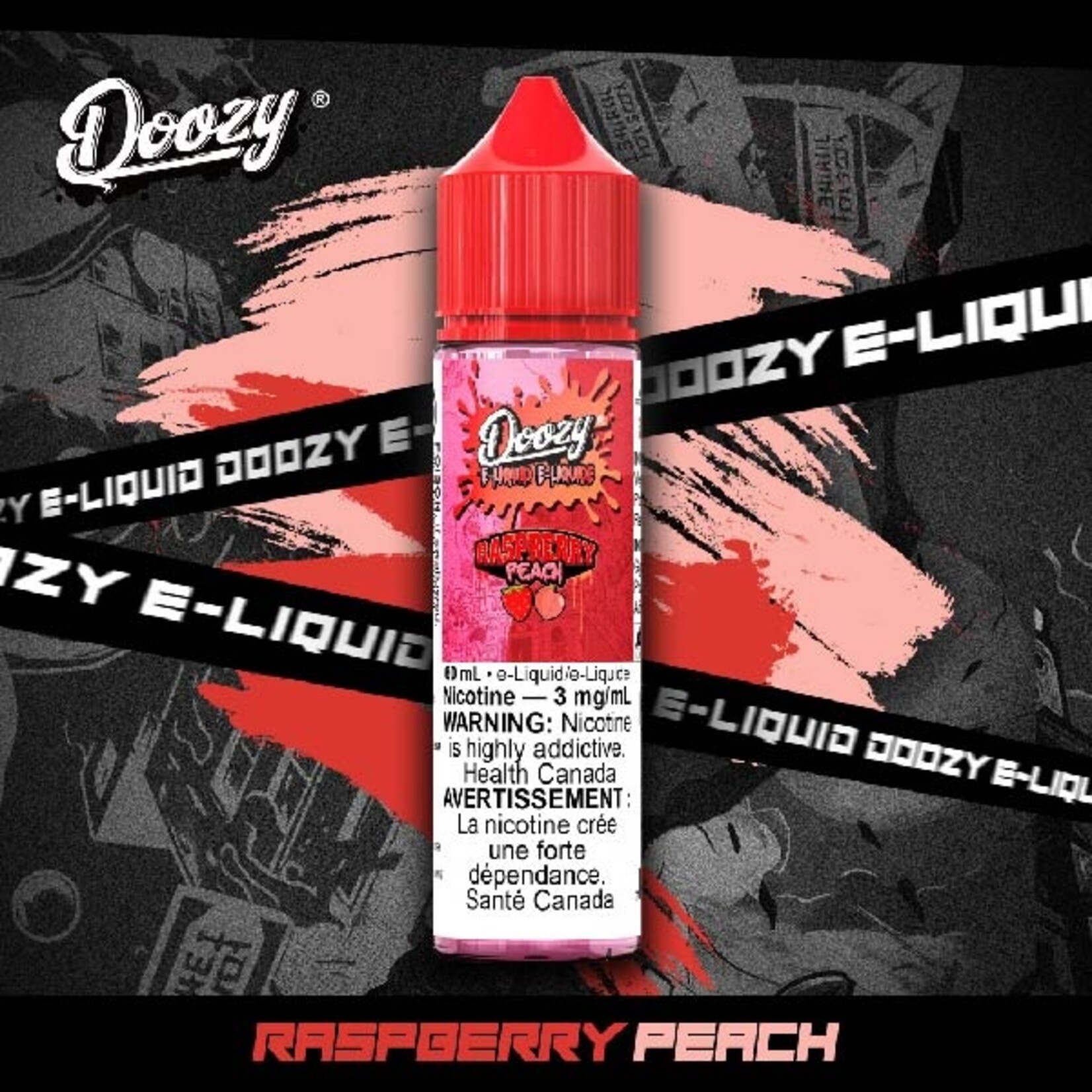 DOOZY DZE09 - DOOZY Raspberry Peach E-liquid - 60ml Freebase
