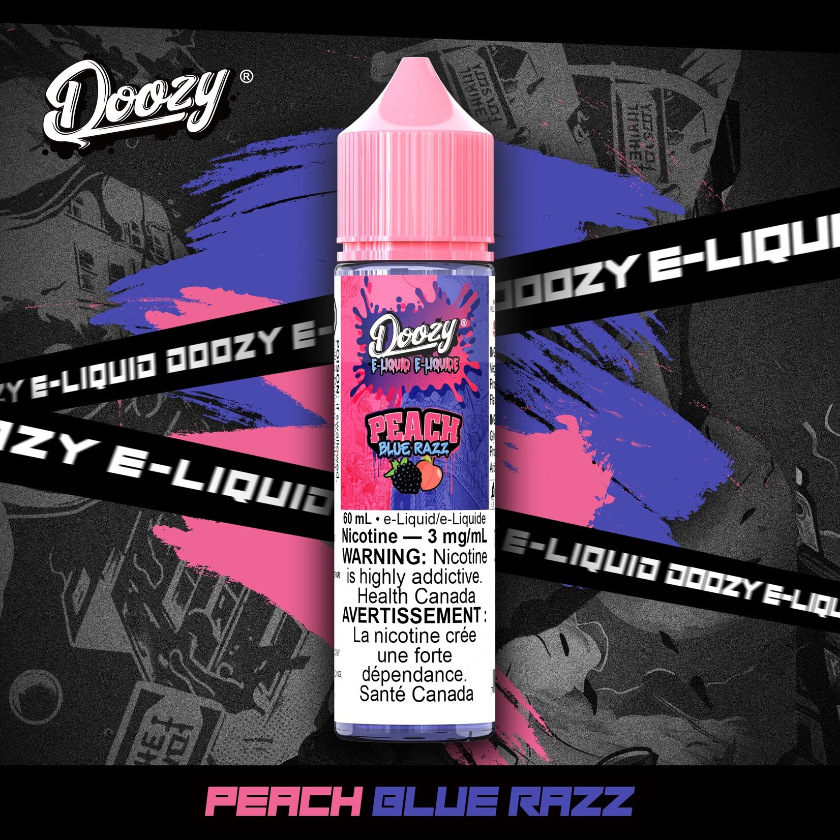 DOOZY DZE24 - DOOZY Peach Blue Razz E-liquid - 60ml