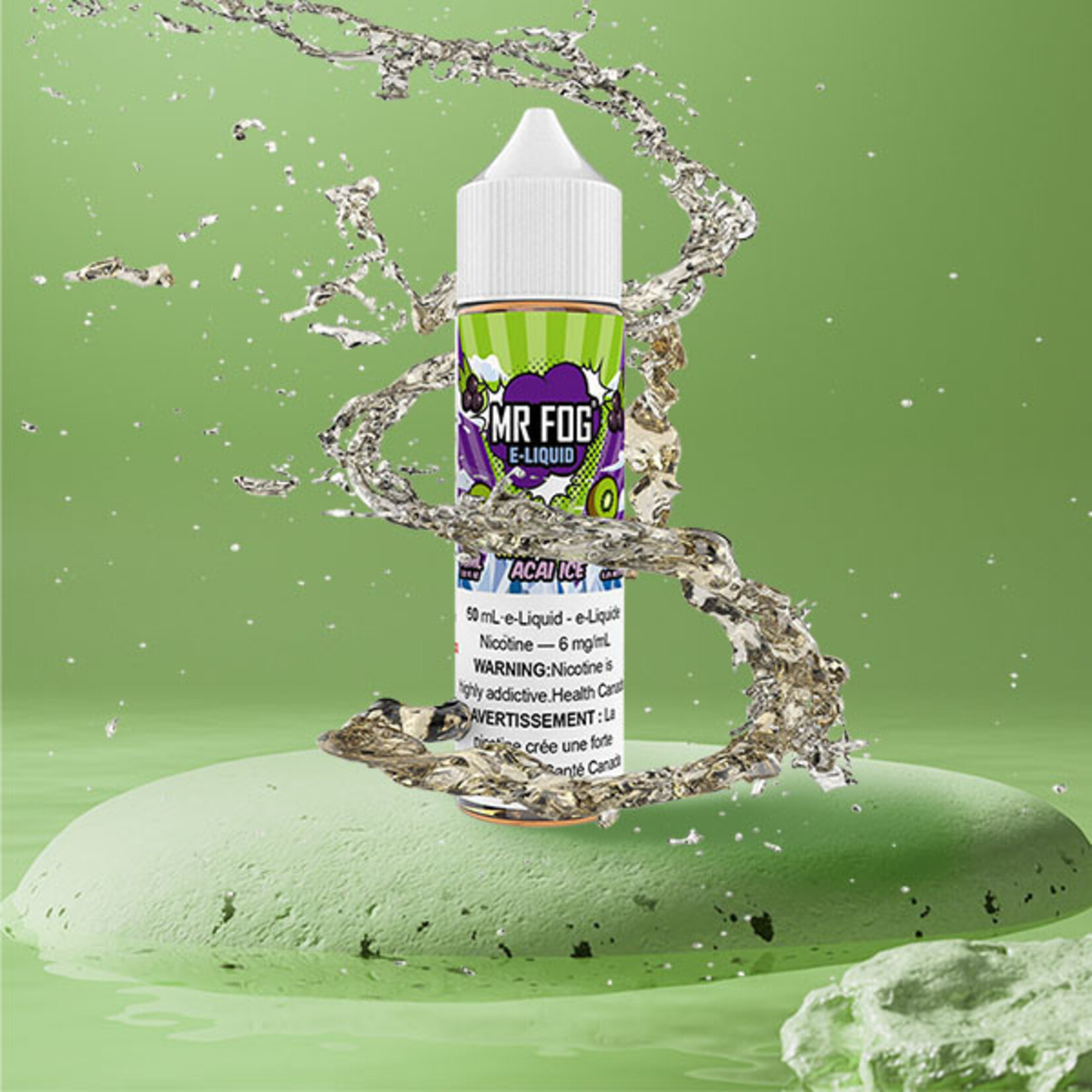 MR FOG MFE02 - MR FOG E-Liquid Kiwi Melon Acai Ice 60ML Freebase