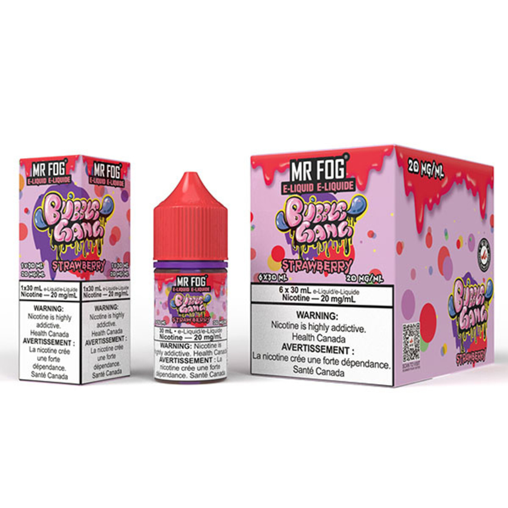 MR FOG MFEBG02 - MR FOG Bubble Gang E-Liquid Strawberry 30ML Salt