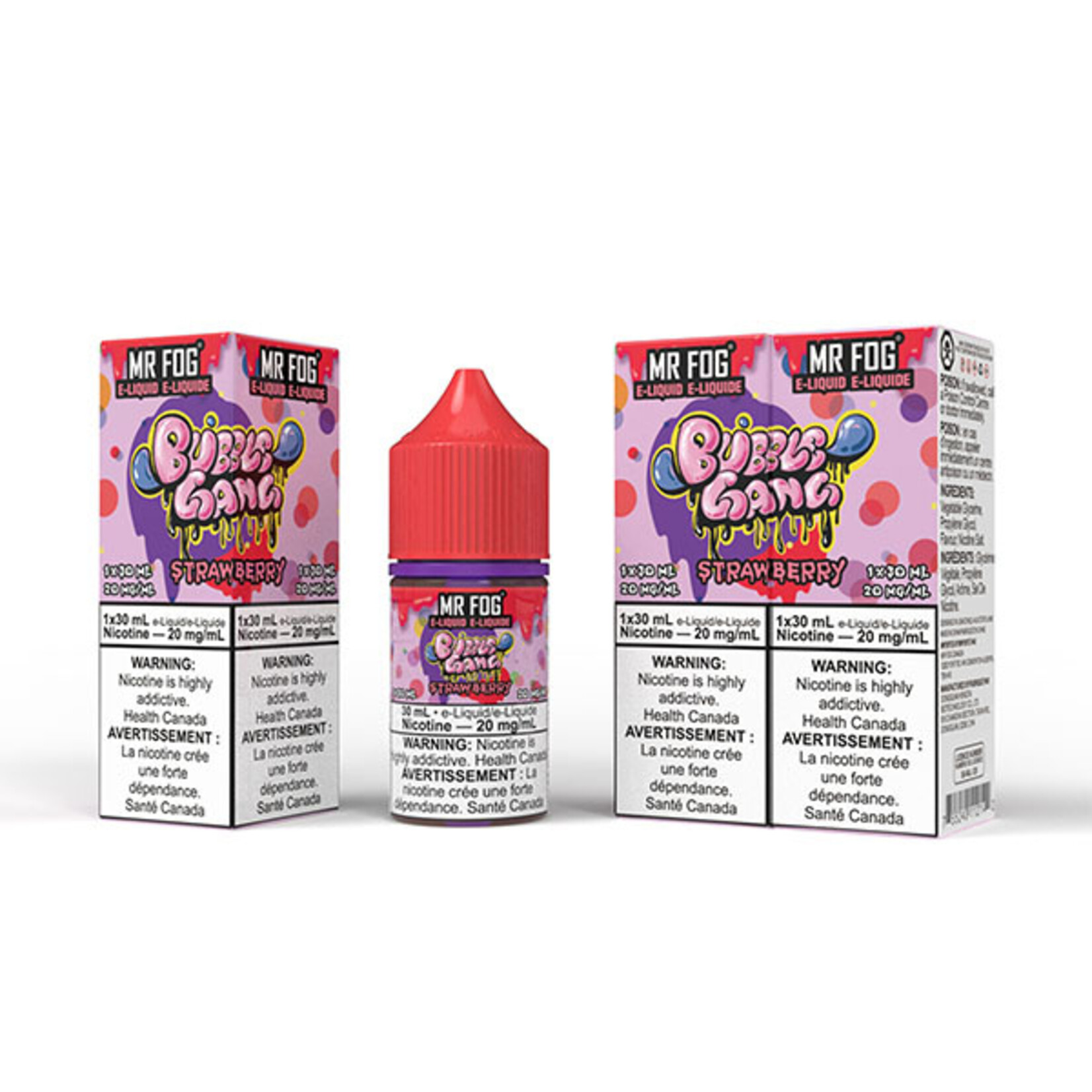 MR FOG MFEBG02 - MR FOG Bubble Gang E-Liquid Strawberry 30ML Salt