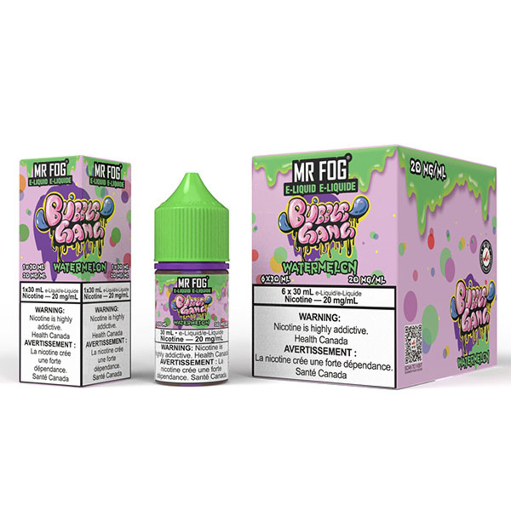 MR FOG MFEBG03 - MR FOG Bubble Gang E-Liquid Watermelon 30ML Salt