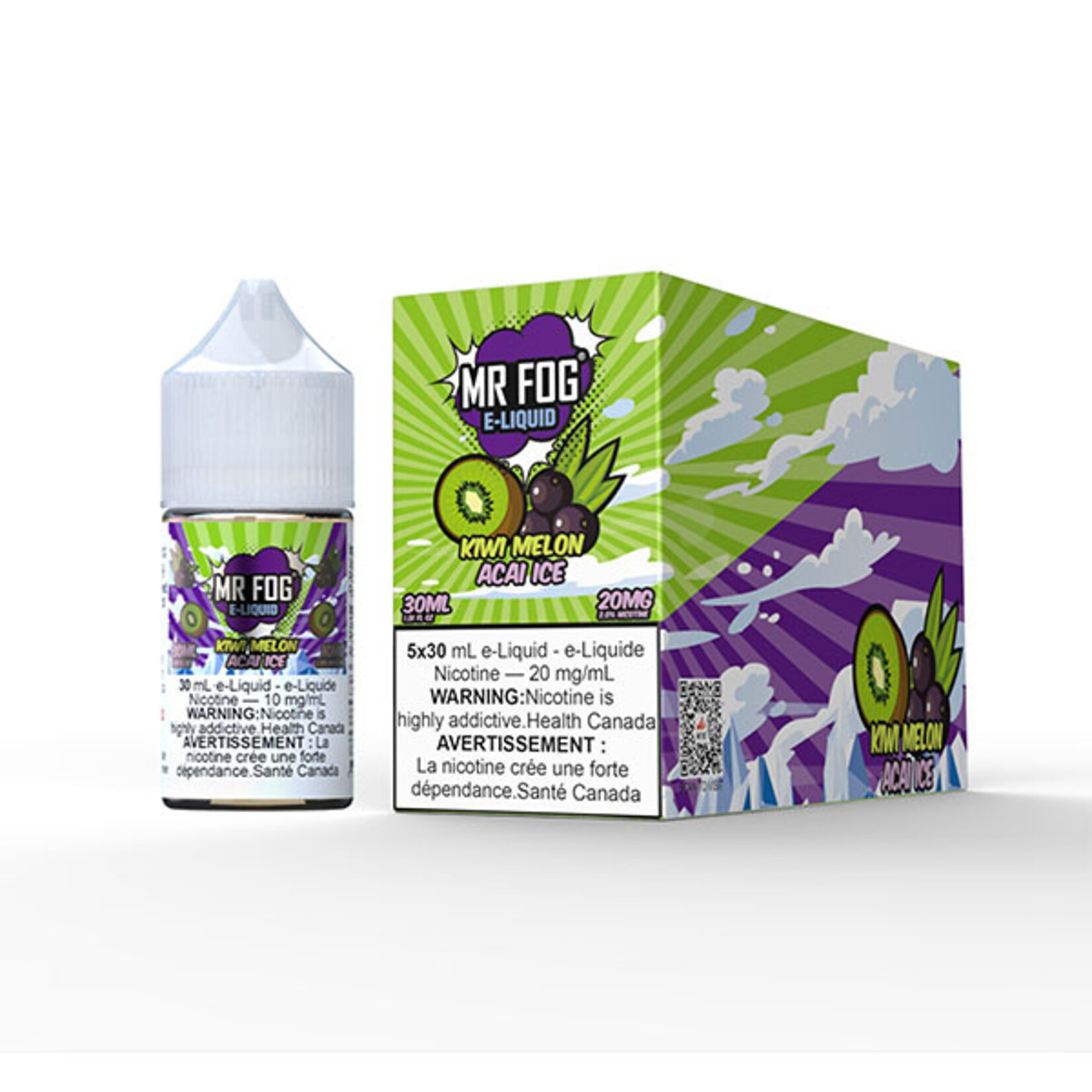 MR FOG MFE02 - MR FOG E-Liquid Kiwi Melon Acai Ice 30ML Salt