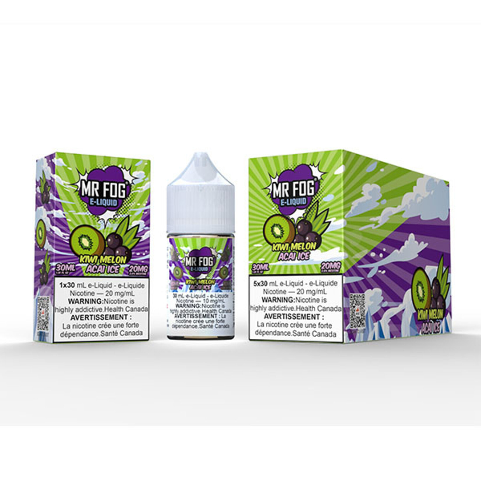 MR FOG MFE02 - MR FOG E-Liquid Kiwi Melon Acai Ice 30ML Salt