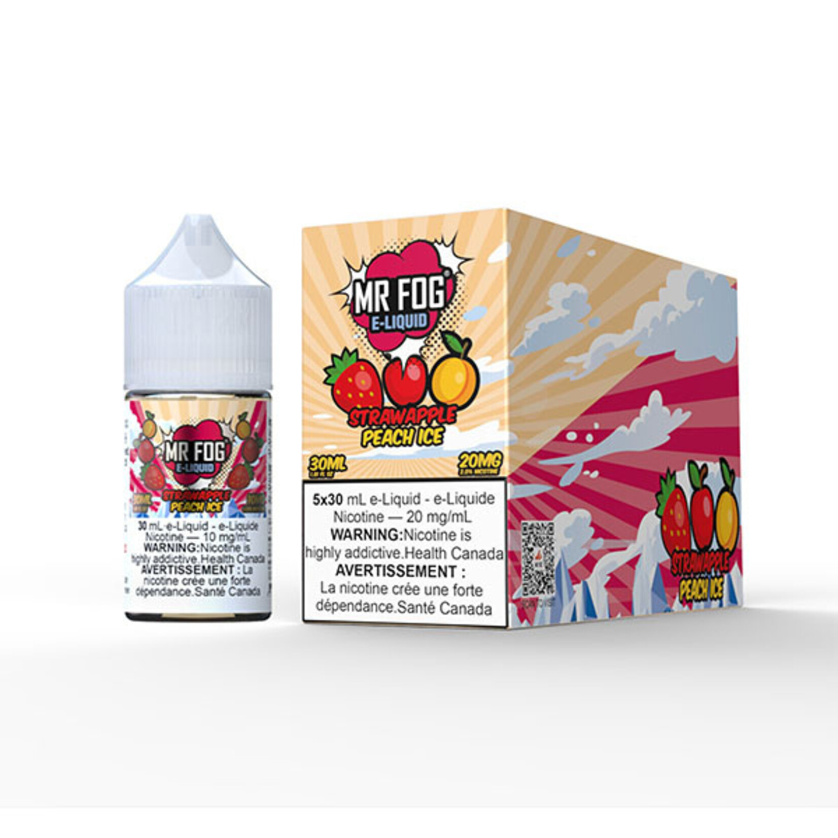 MR FOG MFE04 - MR FOG E-Liquid Strawapple Peach Ice 30ML Salt
