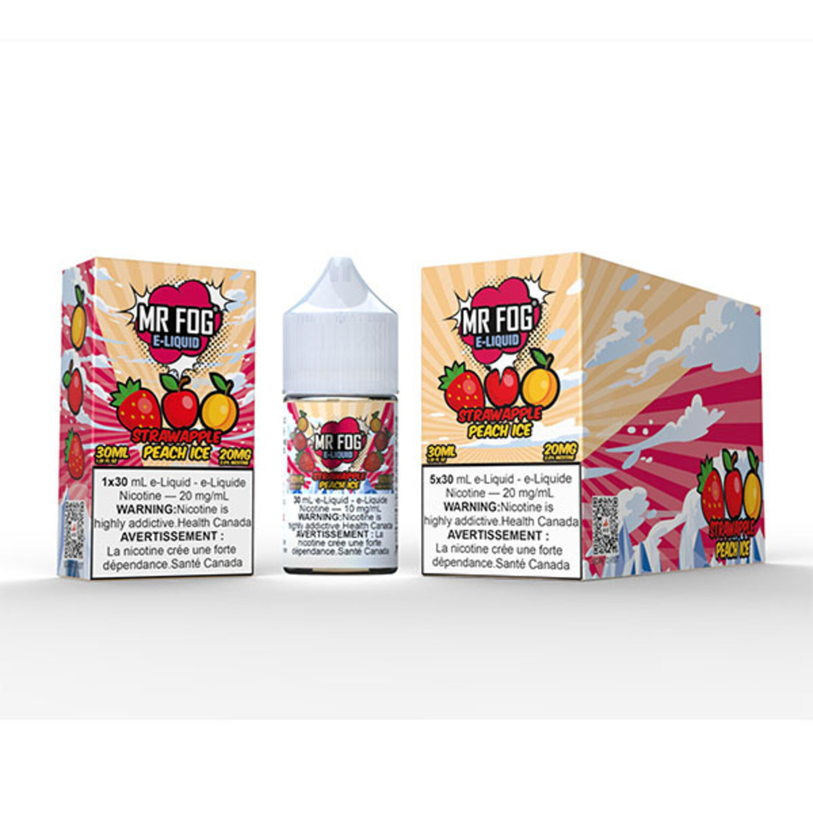 MR FOG MFE04 - MR FOG E-Liquid Strawapple Peach Ice 30ML Salt