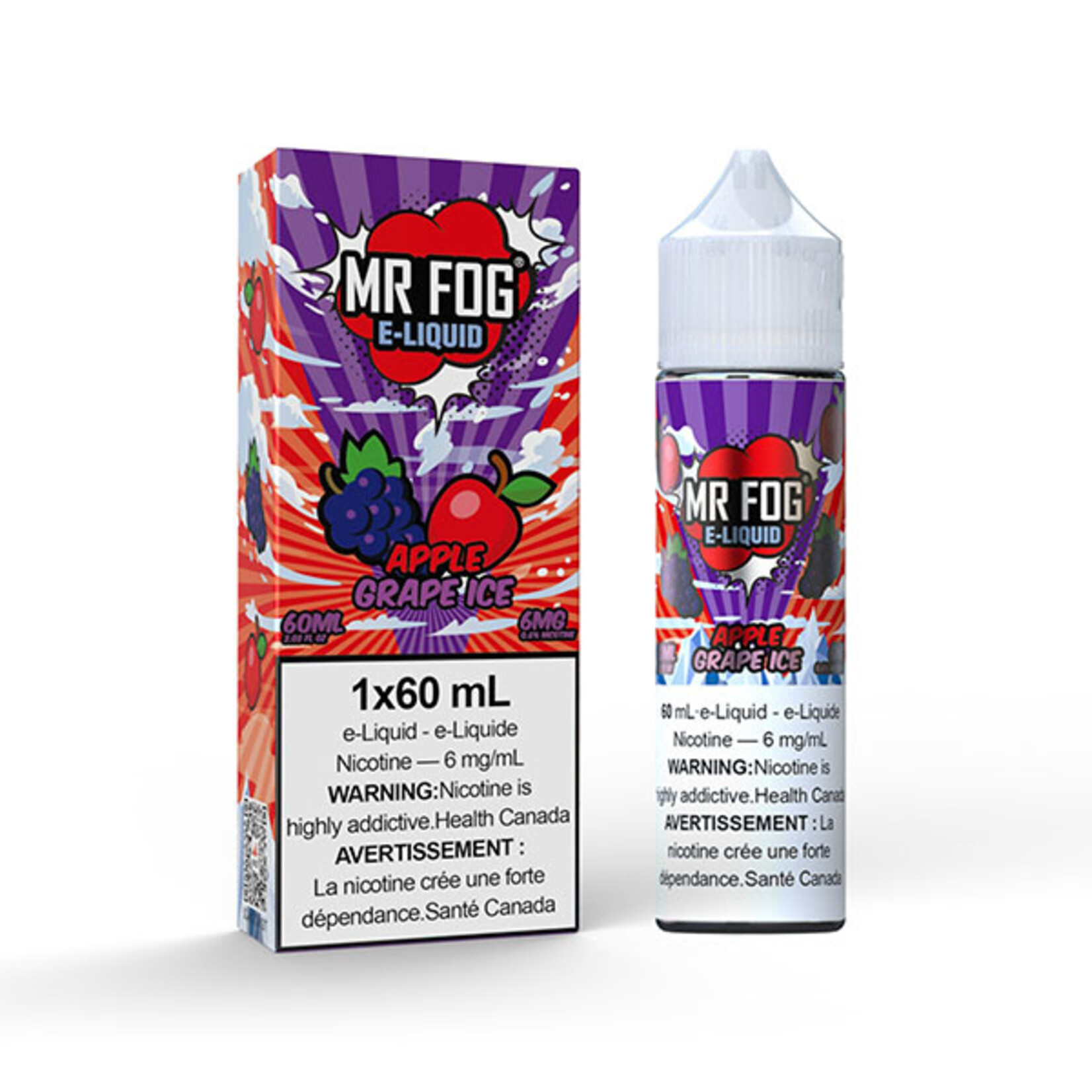 MR FOG MFE08 - MR FOG E-Liquid Apple Grape Ice 60ML Freebase