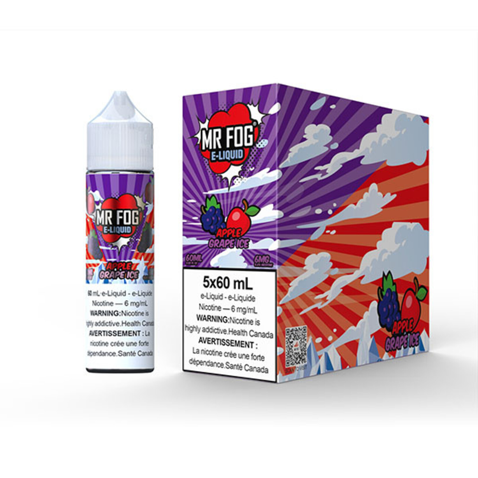 MR FOG [Original Series] MR FOG Apple Grape Ice E-liquid Free Base - 60ml