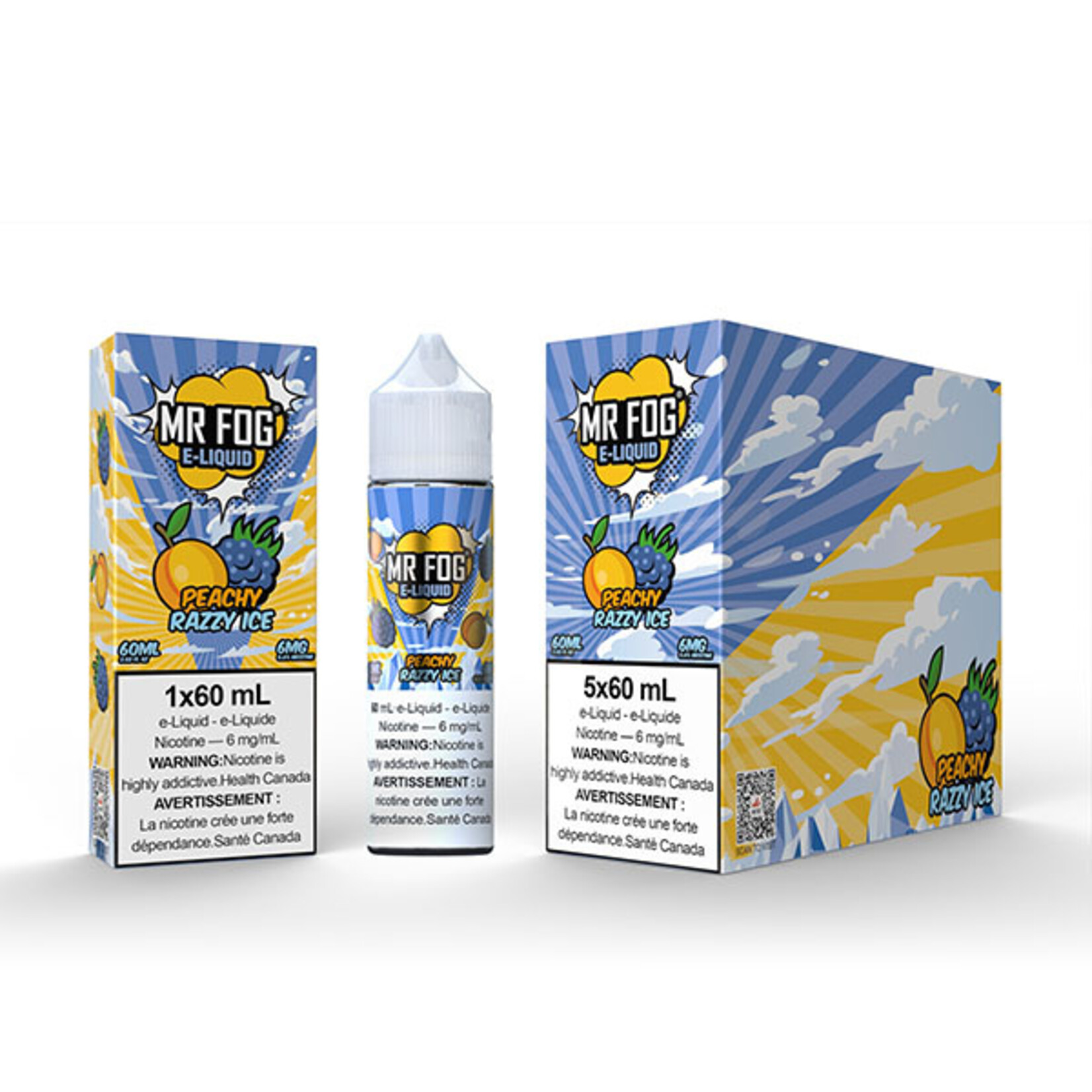 MR FOG [Original Series] MR FOG Peachy Razzy Ice E-liquid Free Base- 60ml