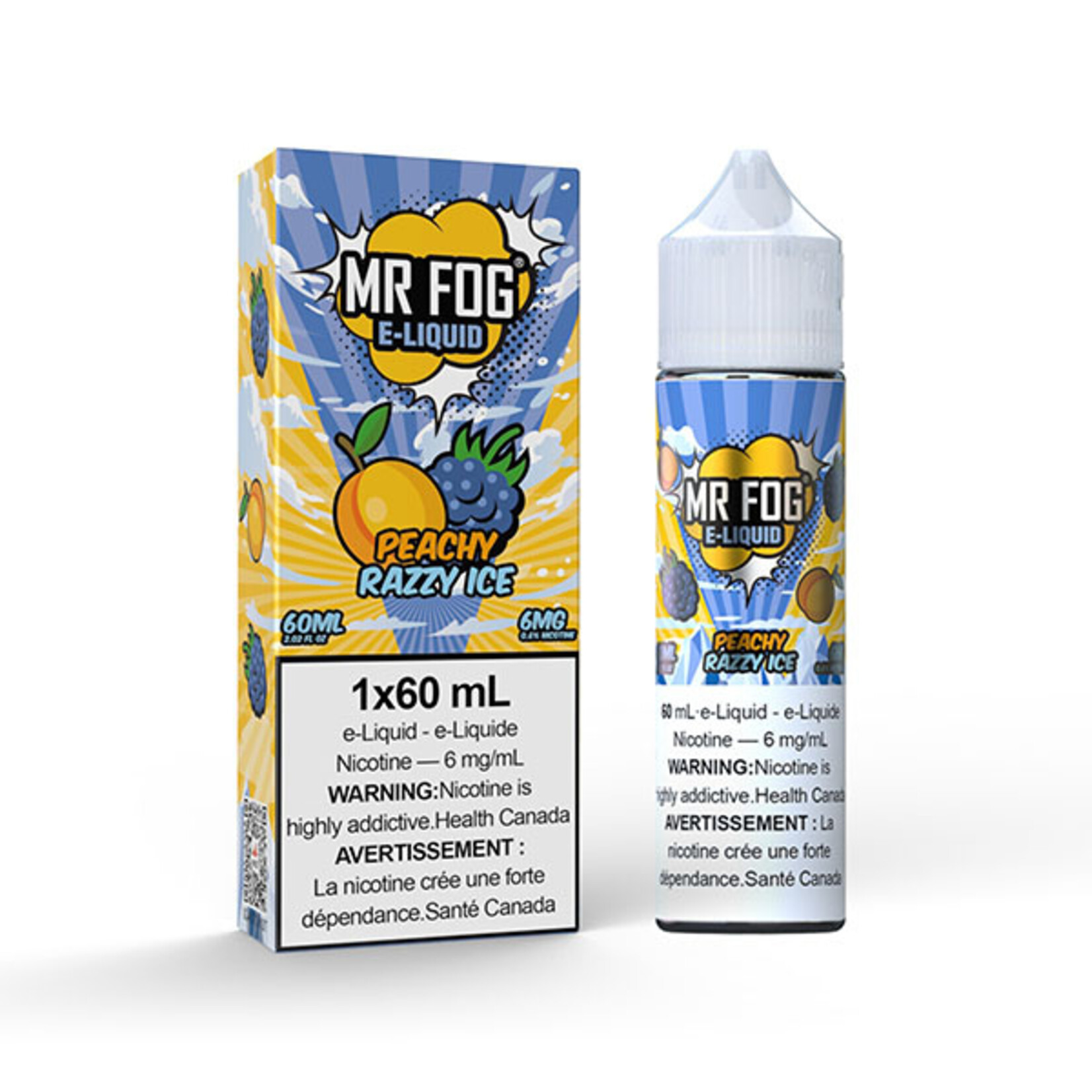 MR FOG [Original Series] MR FOG Peachy Razzy Ice E-liquid Free Base- 60ml
