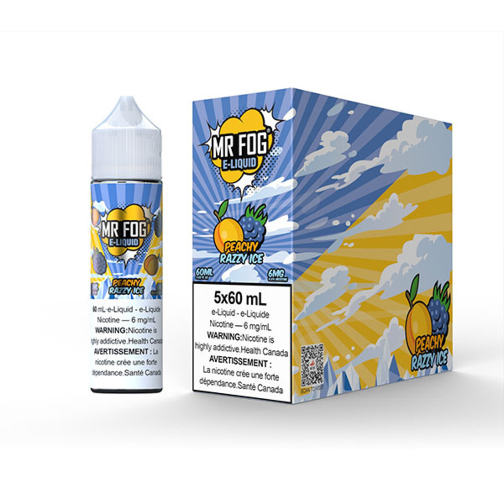 MR FOG [Original Series] MR FOG Peachy Razzy Ice E-liquid Free Base- 60ml