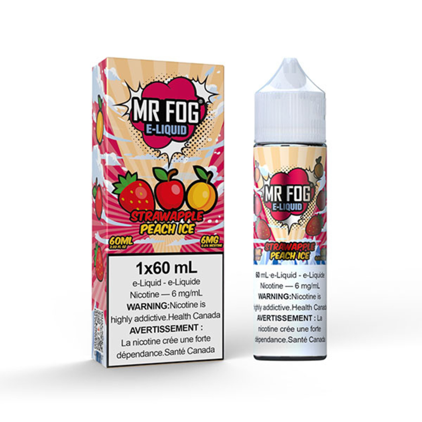 MR FOG MFE04 - MR FOG E-Liquid Strawapple Peach Ice 60ML Freebase