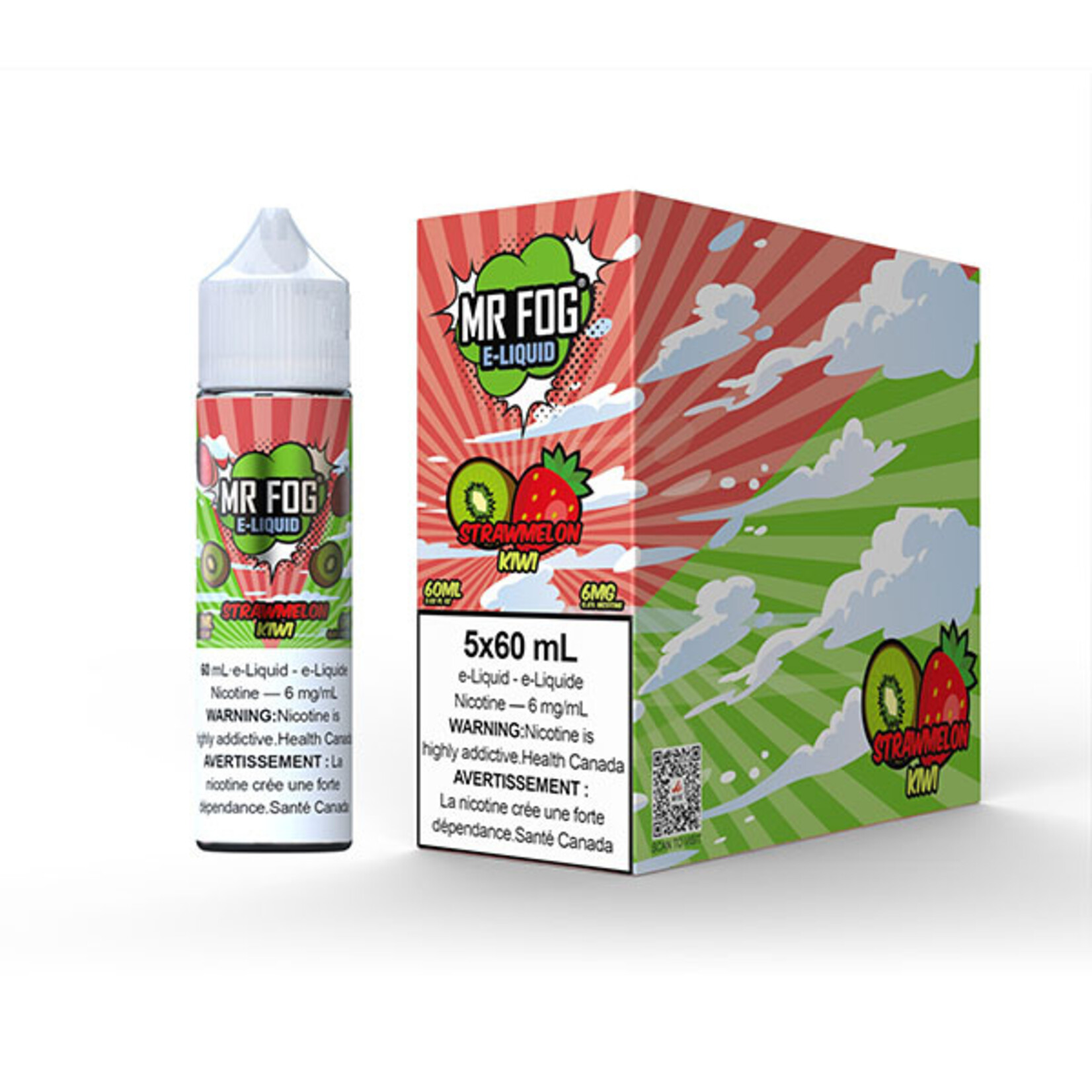 MR FOG MFE03 - MR FOG E-Liquid Strawmelon Kiwi 60ML Freebase