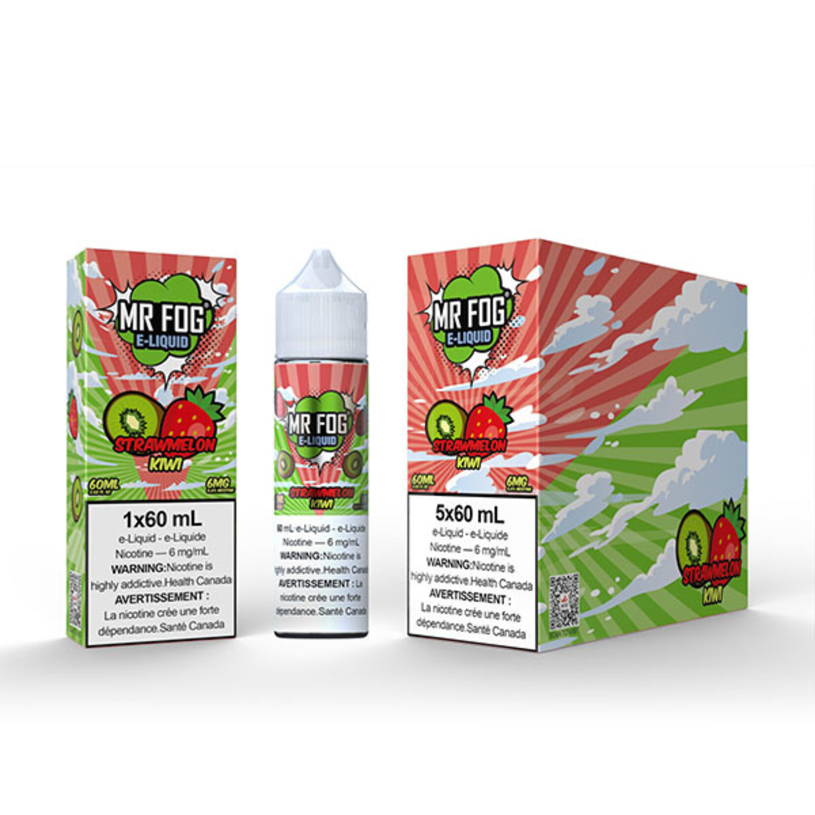 MR FOG MFE03 - MR FOG E-Liquid Strawmelon Kiwi 60ML Freebase