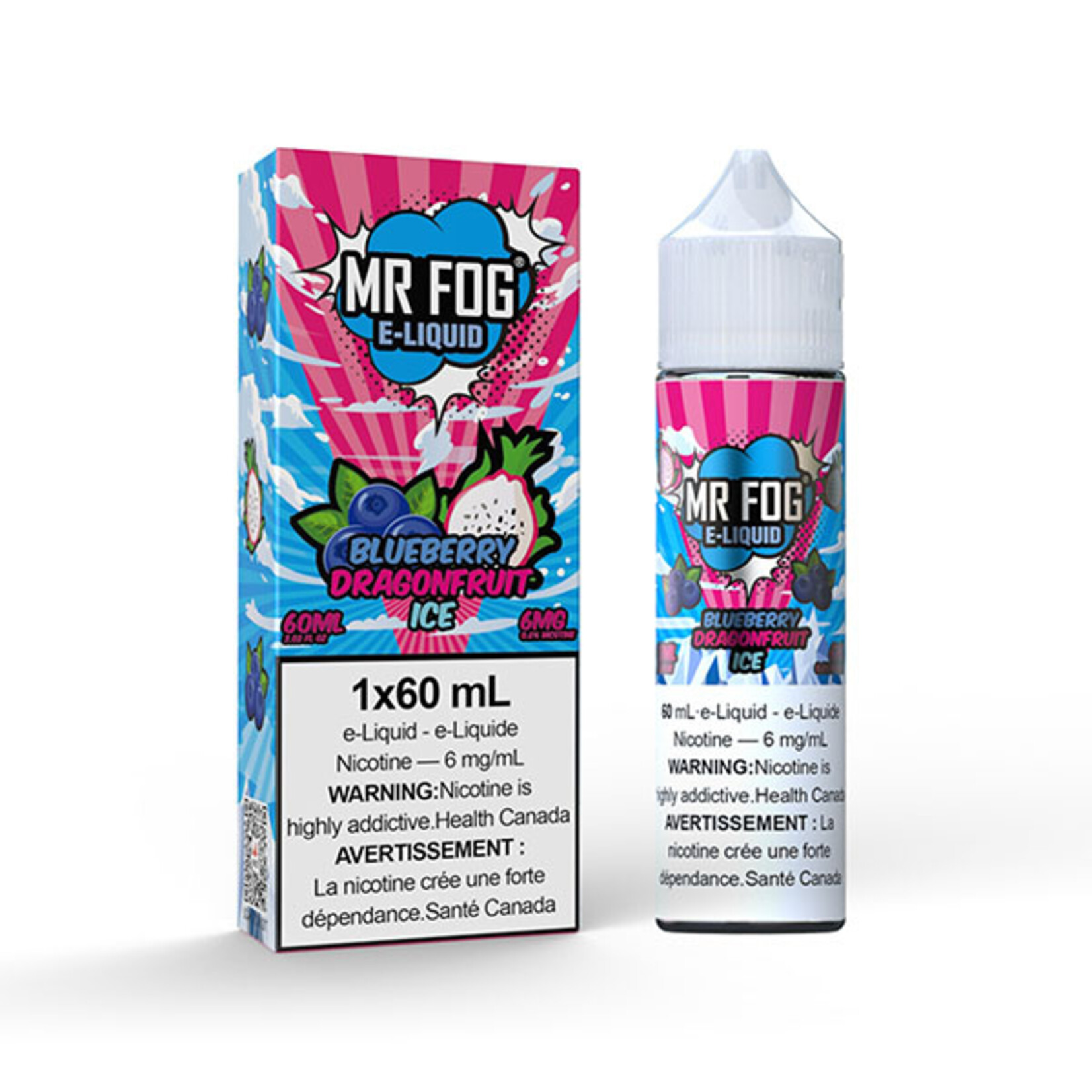 MR FOG [Original Series] MR FOG Blueberry Dragonfruit Ice E-liquid Free Base - 60ml