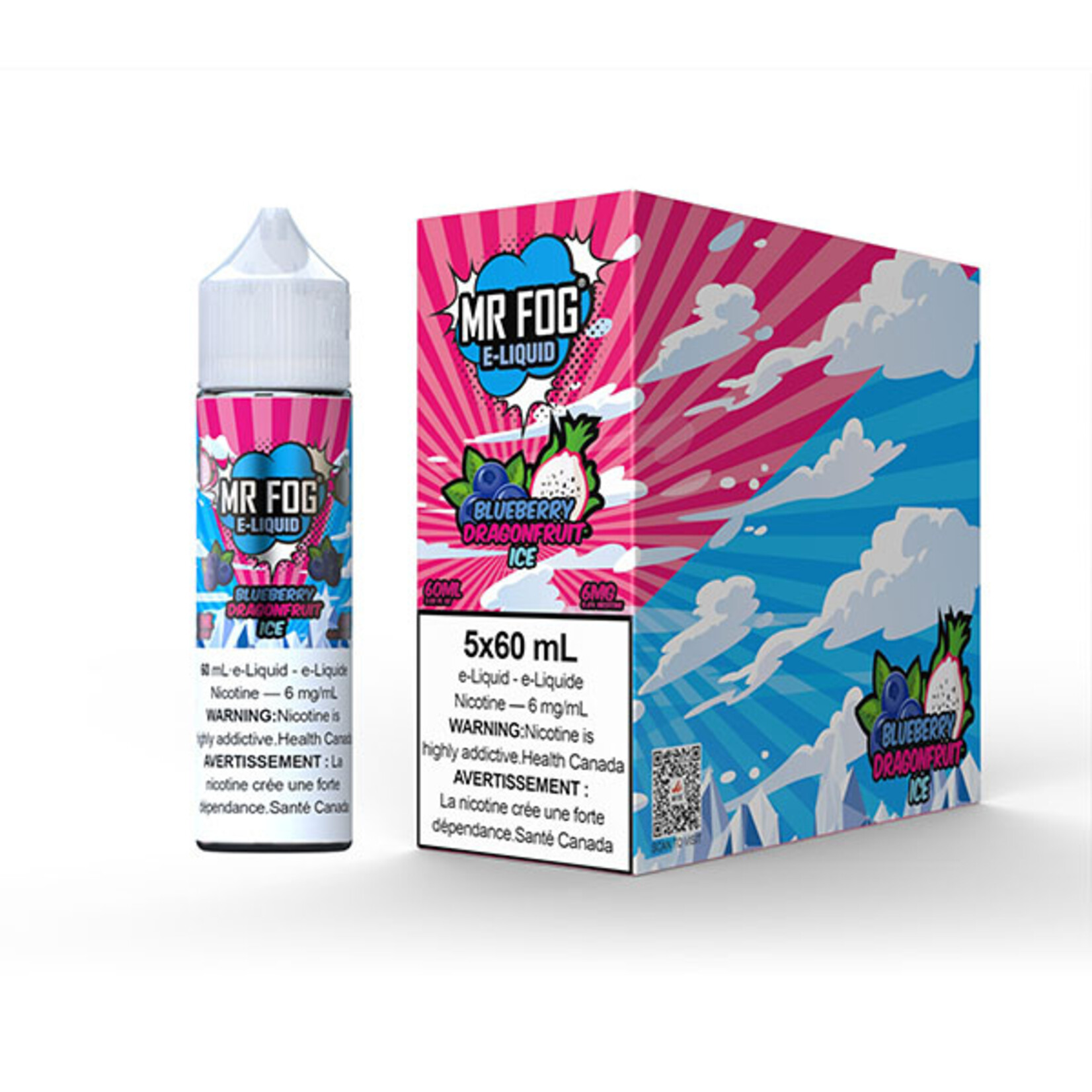 MR FOG [Original Series] MR FOG Blueberry Dragonfruit Ice E-liquid Free Base - 60ml