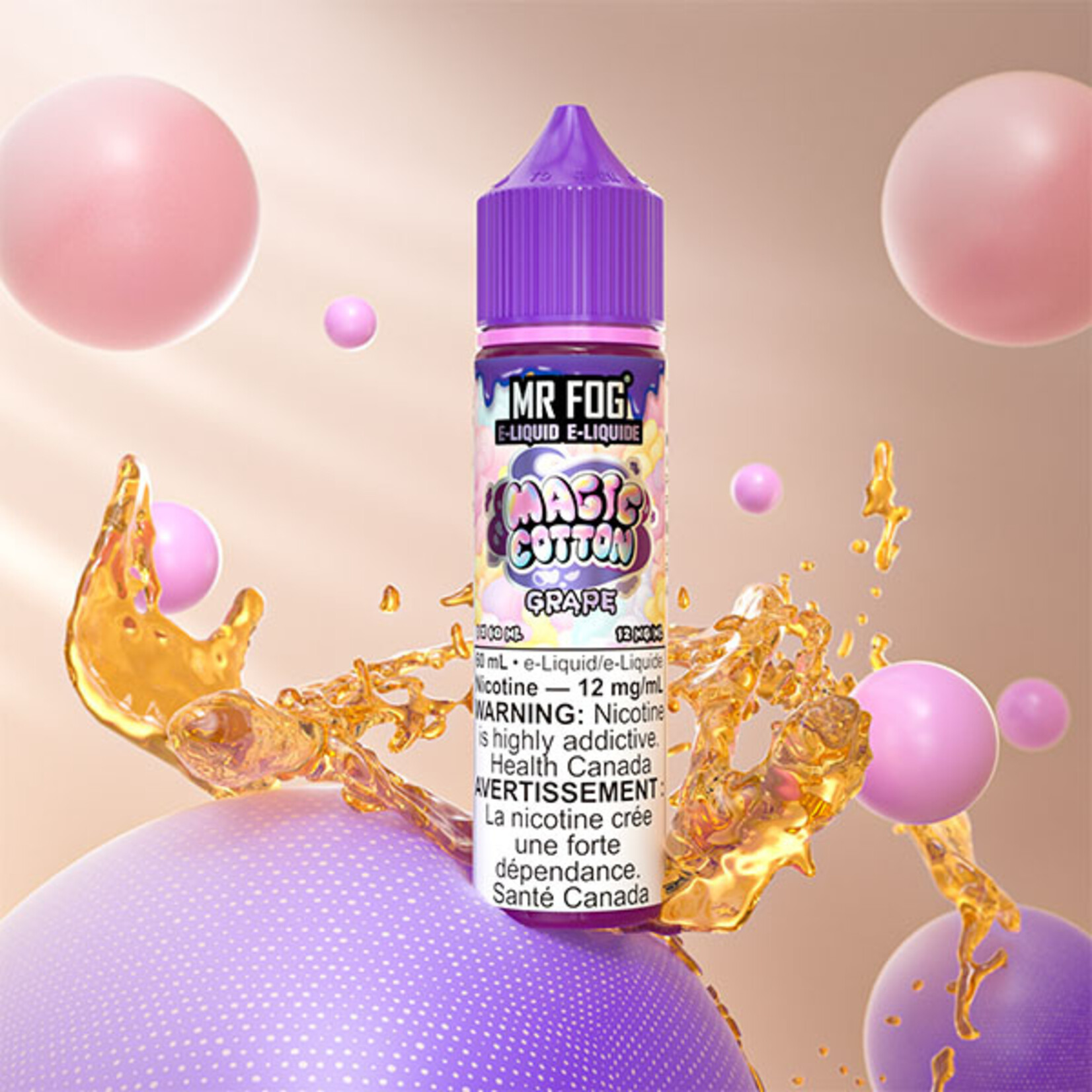 MR FOG MFEMC02 - MR FOG Magic Cotton E-Liquid Grape 60ML Freebase