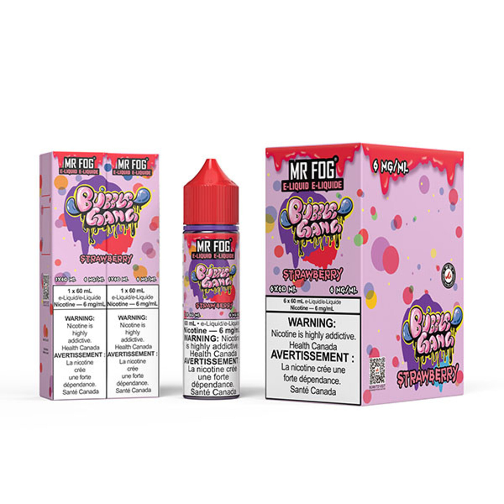 MR FOG MFEBG02 - MR FOG Bubble Gang E-Liquid Strawberry 60ML Freebase