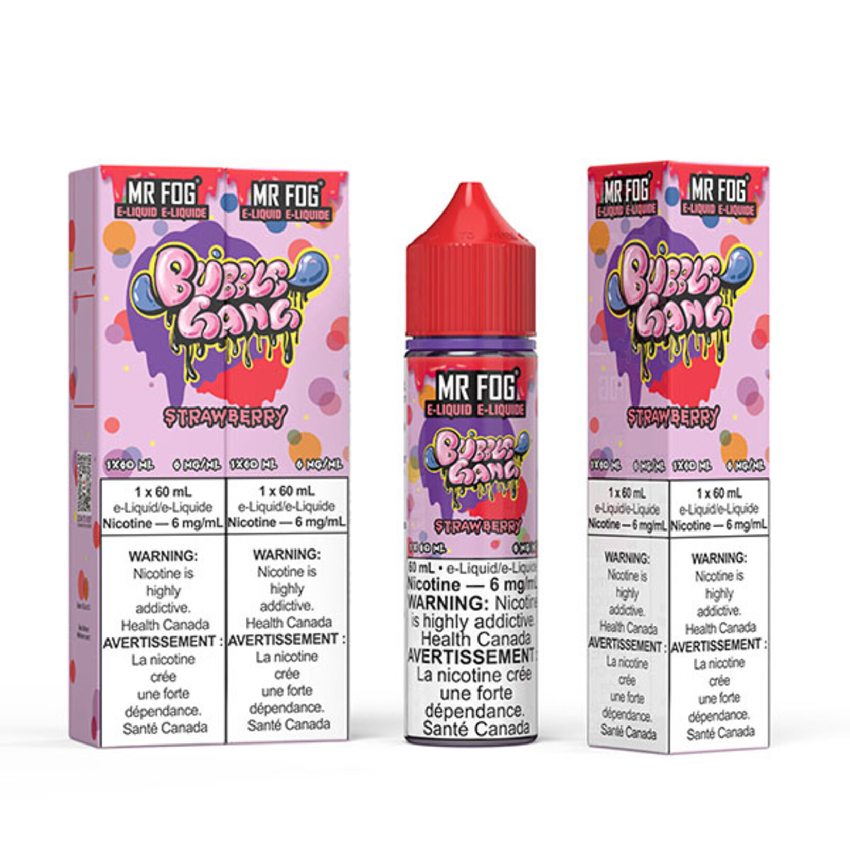 MR FOG MFEBG02 - MR FOG Bubble Gang E-Liquid Strawberry 60ML Freebase