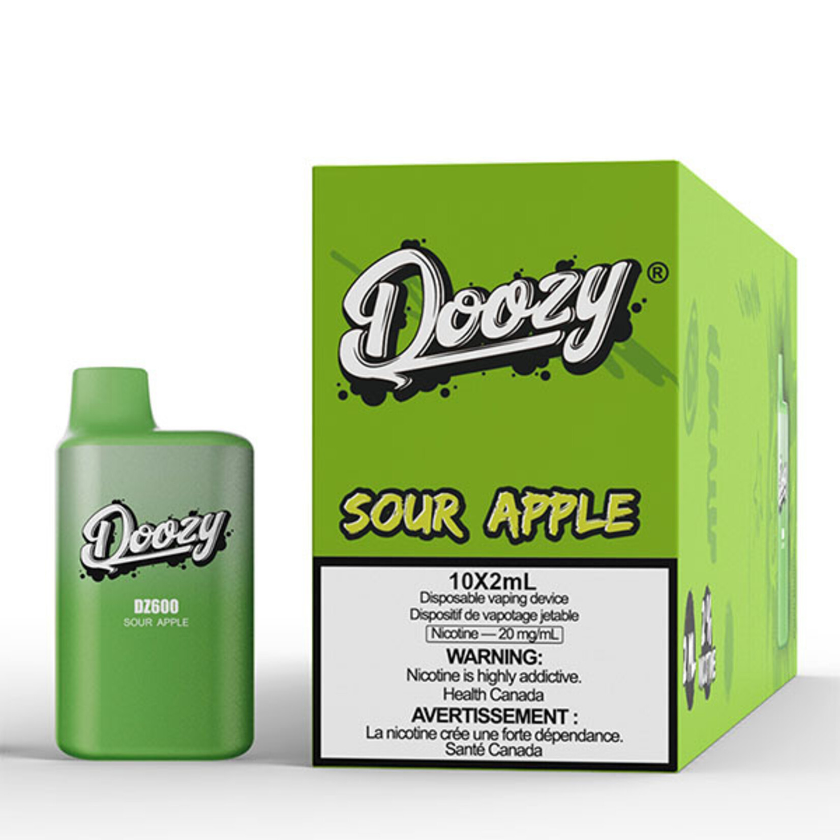 DOOZY DZM07 - DOOZY DZ600 600 PUFFS Sour Apple (Federal Stamp Only)