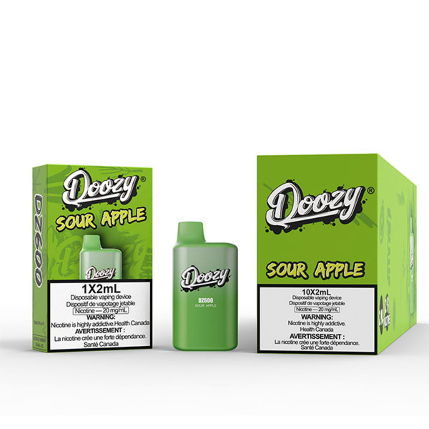 DOOZY DZM07 - DOOZY DZ600 600 PUFFS Sour Apple (Federal Stamp Only)