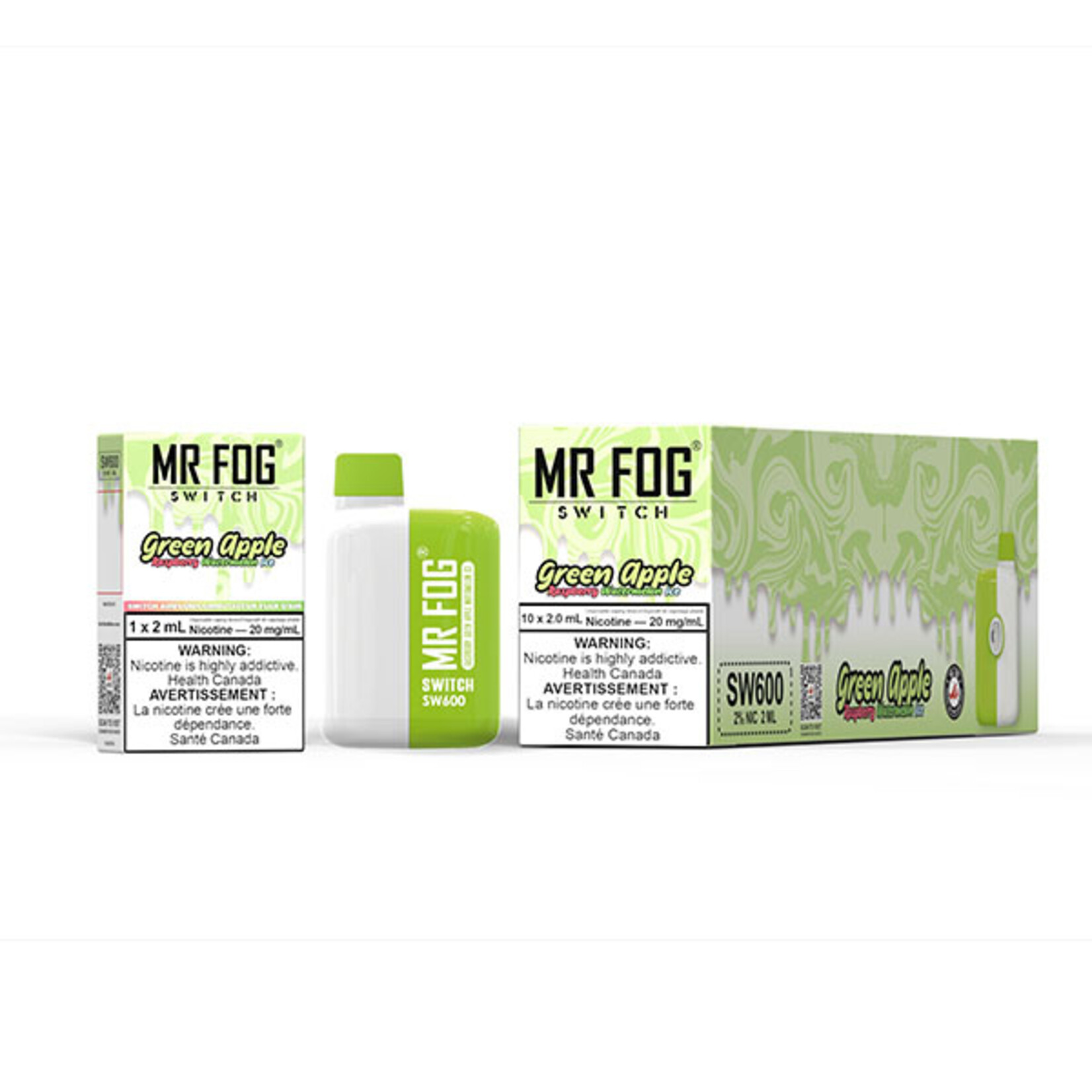 MR FOG SWM07 - MR FOG SW600 Raspberry Green Apple Watermelon Ice