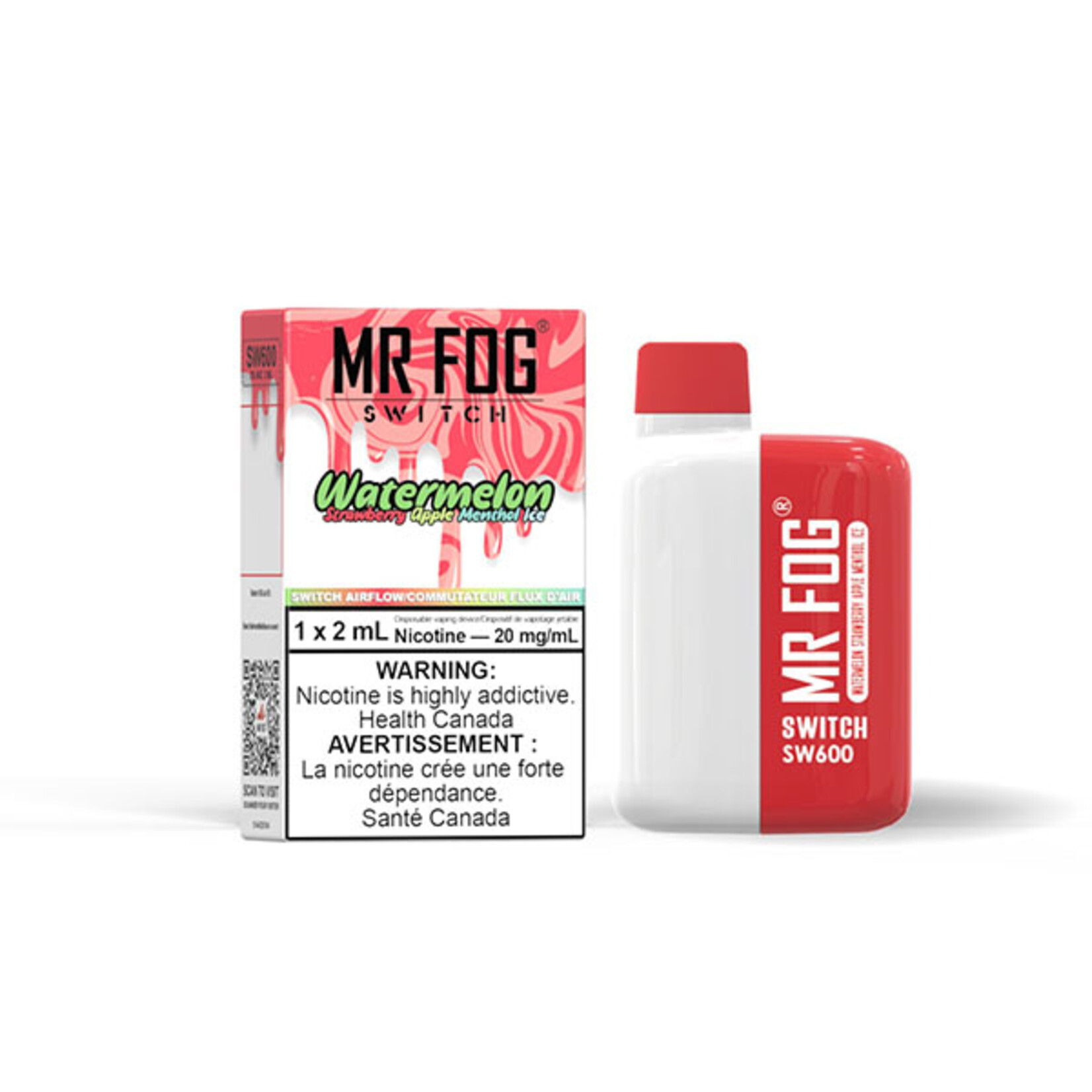 MR FOG SWM08 - MR FOG SW600 Watermelon Strawberry Apple Menthol Ice