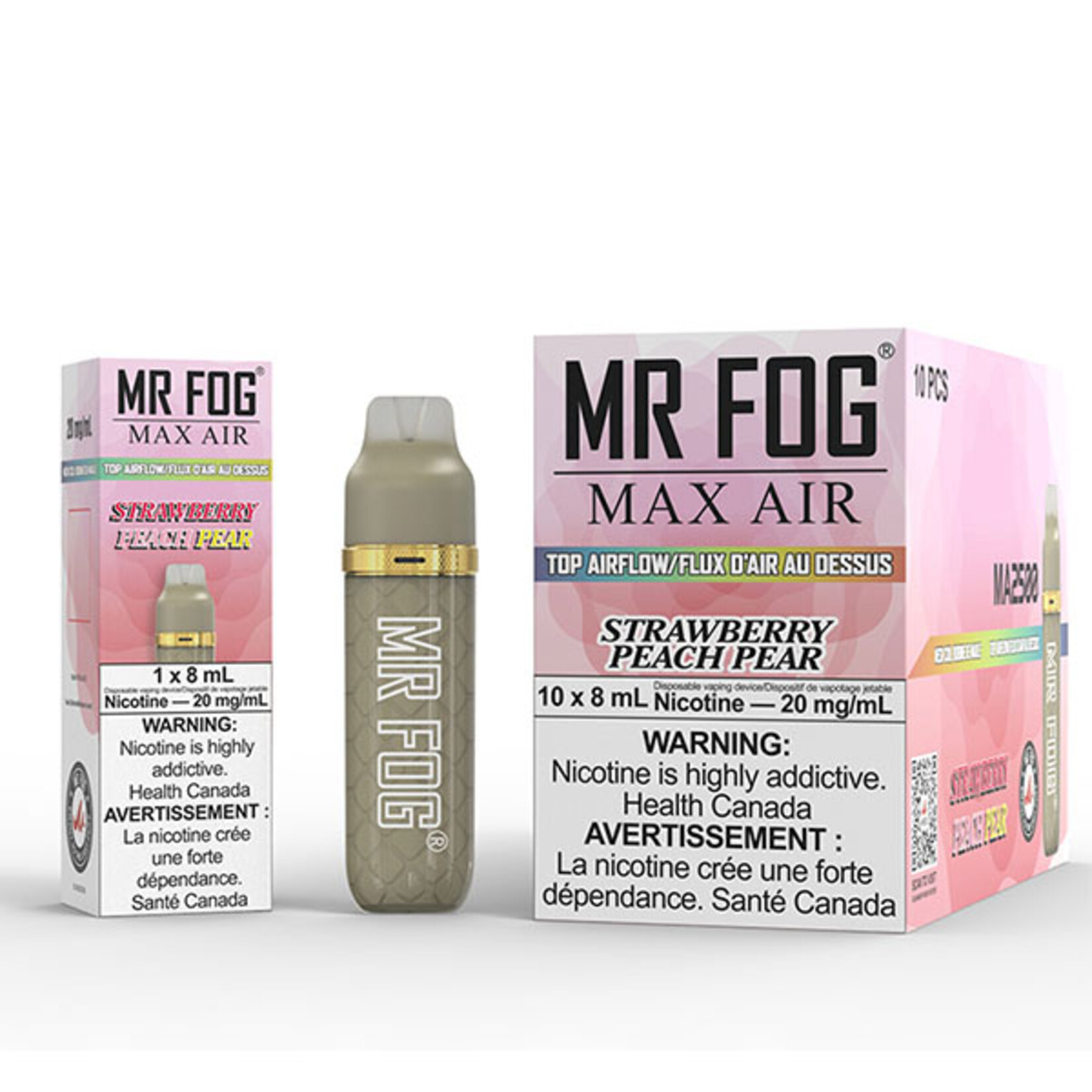 MR FOG MFA11 - MR FOG MAX AIR 2500 PUFFS - Strawberry Peach Pear