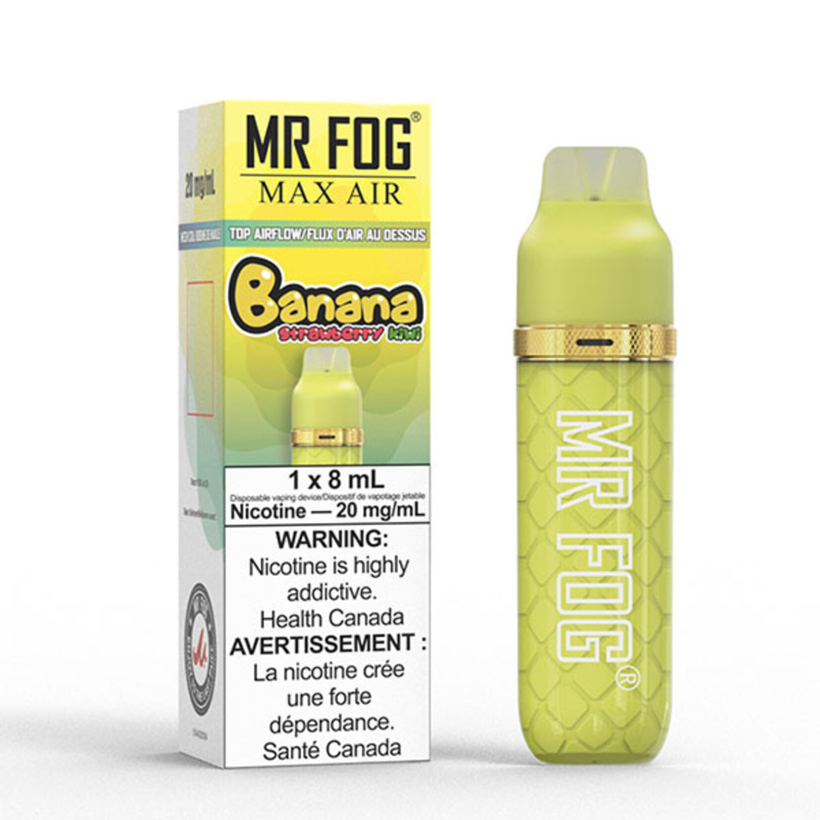 MR FOG MFA19 - MR FOG MAX AIR 2500 PUFFS - Banana Strawberry Kiwi