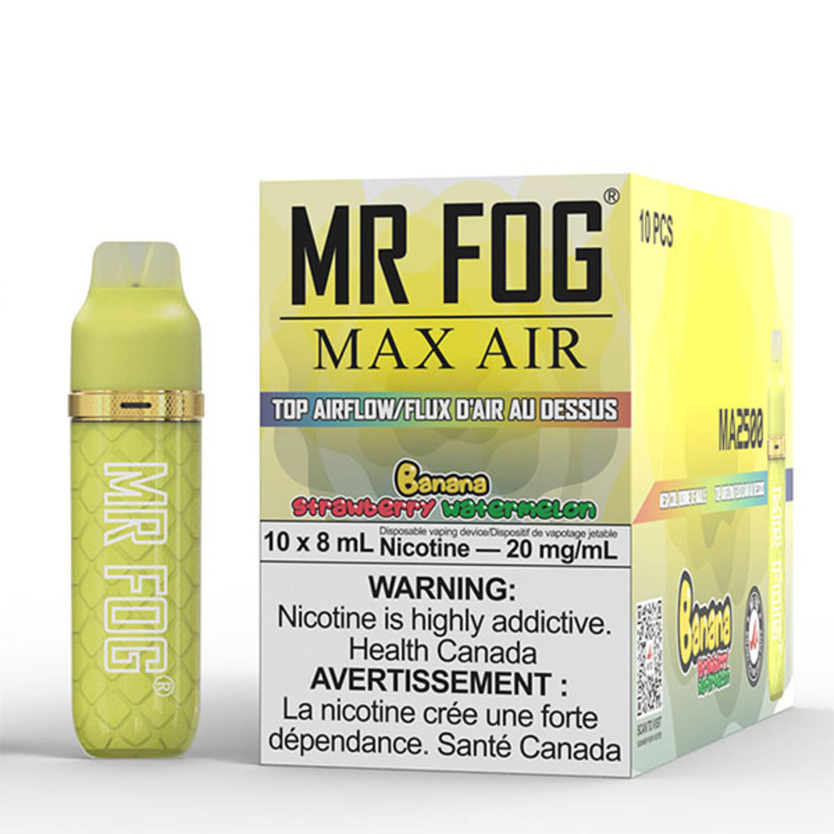 MR FOG MFA22 - MR FOG MAX AIR 2500 PUFFS - Banana Strawberry Watermelon