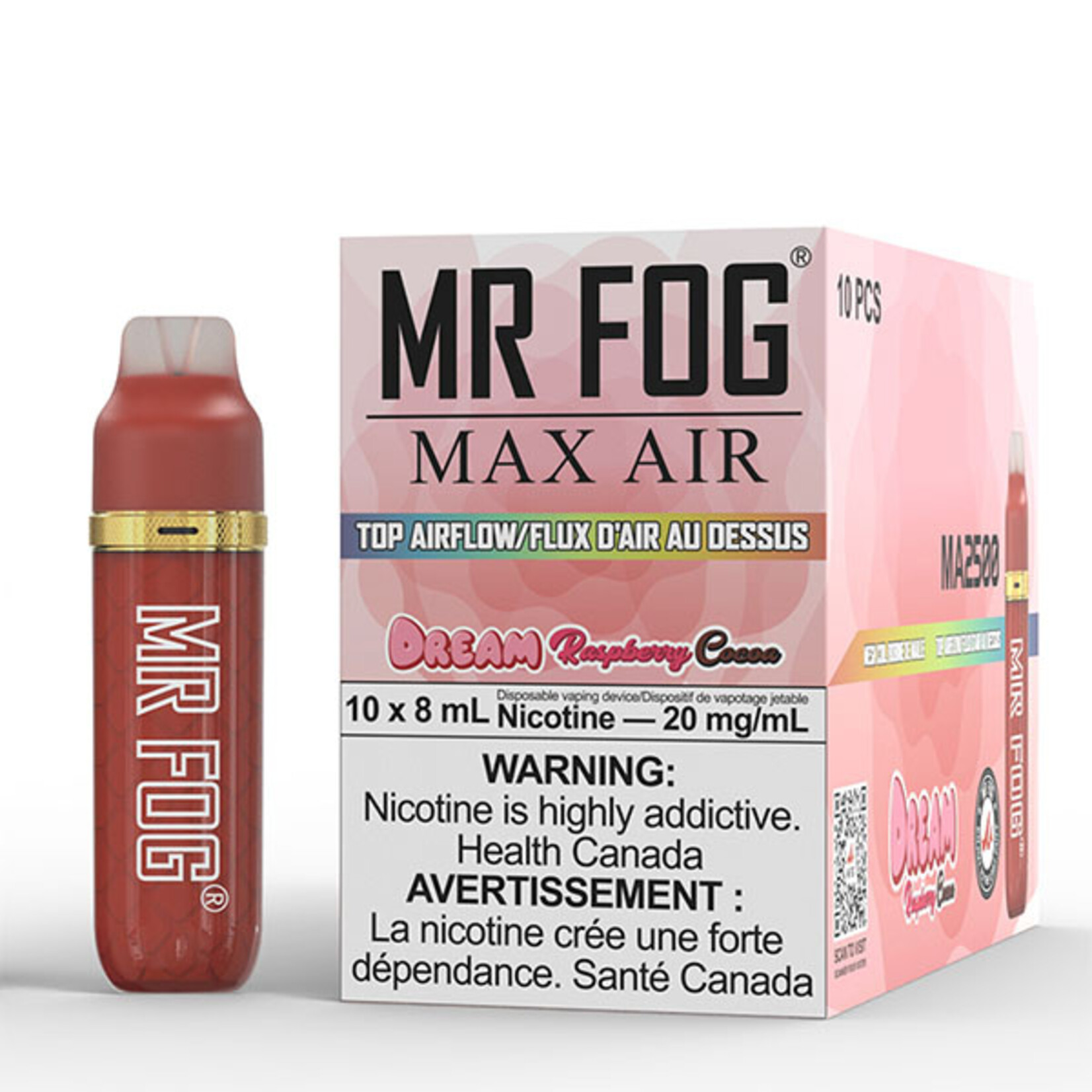 MR FOG MFA31 - MR FOG MAX AIR 2500 PUFFS - Raspberry Cocoa Dream