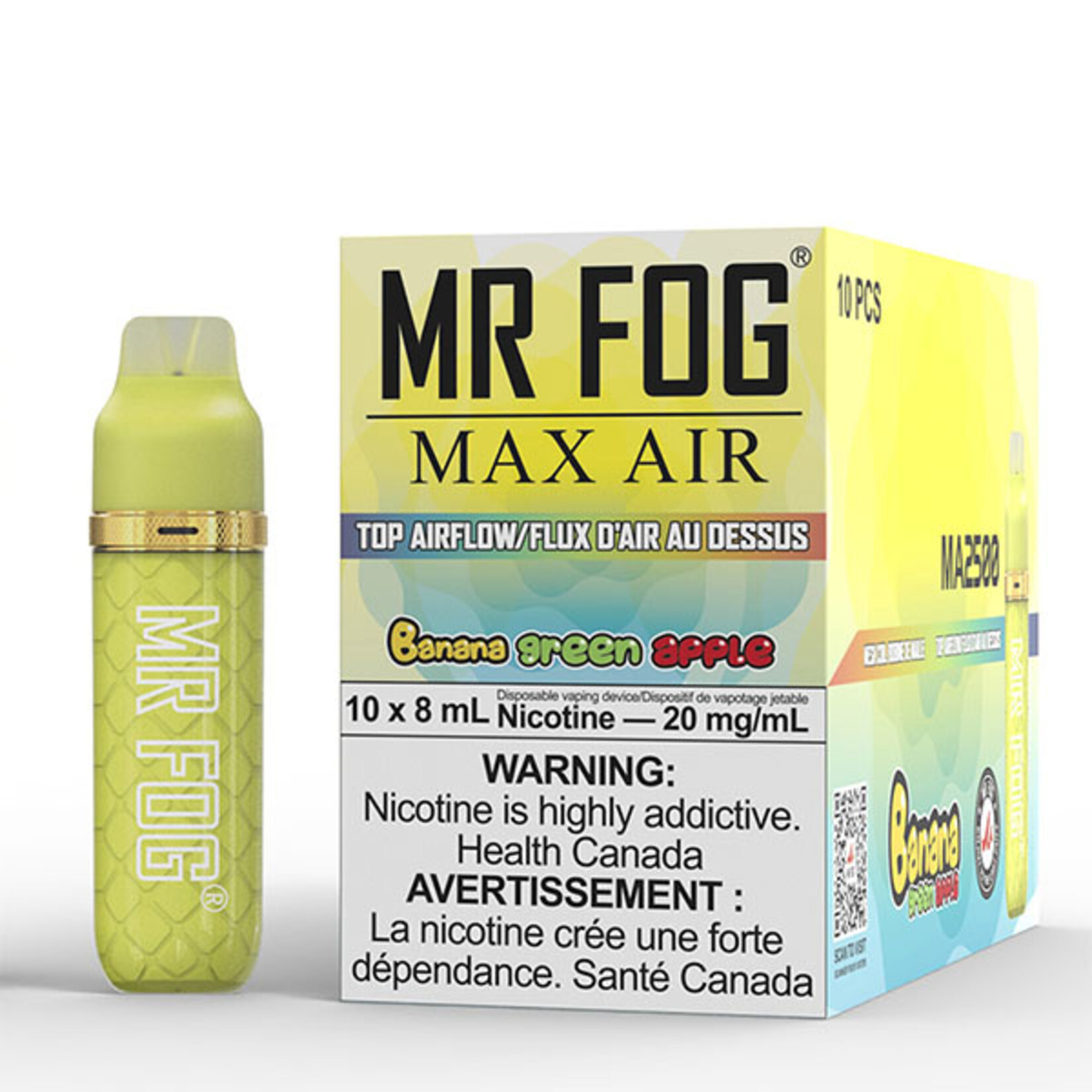 MR FOG MFA20 - MR FOG MAX AIR 2500 PUFFS - Banana Green Apple