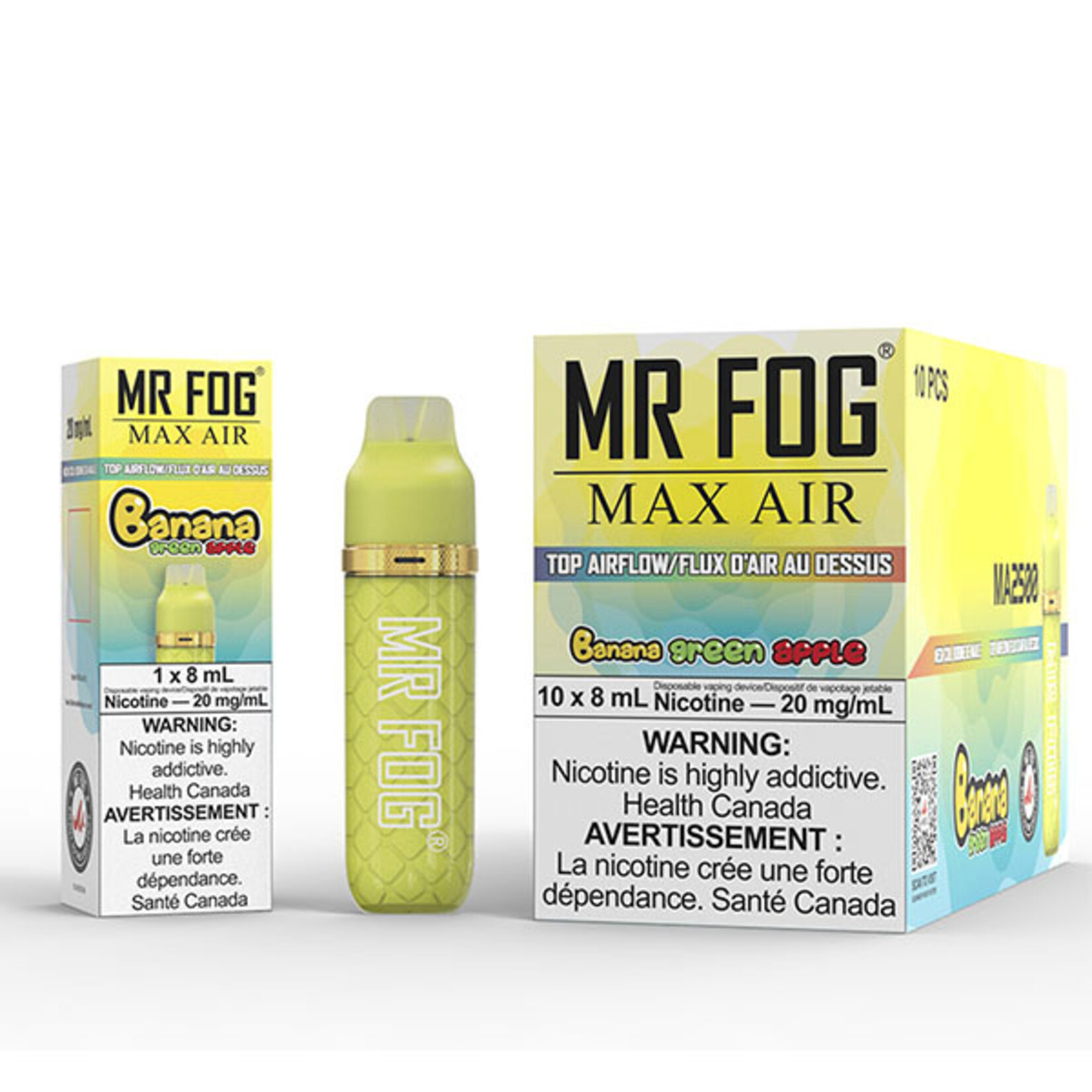 MR FOG MFA20 - MR FOG MAX AIR 2500 PUFFS - Banana Green Apple