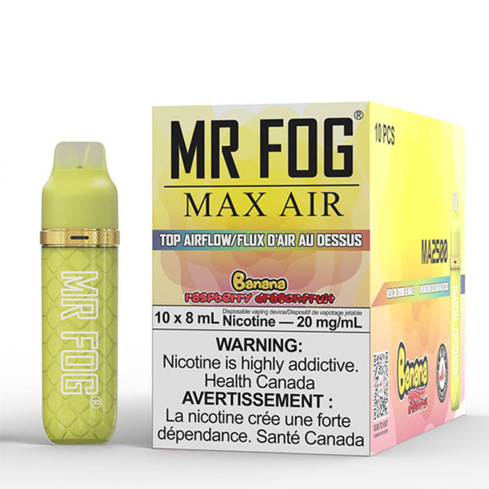 MR FOG MFA21 - MR FOG MAX AIR 2500 PUFFS - Banana Raspberry Dragon Fruit