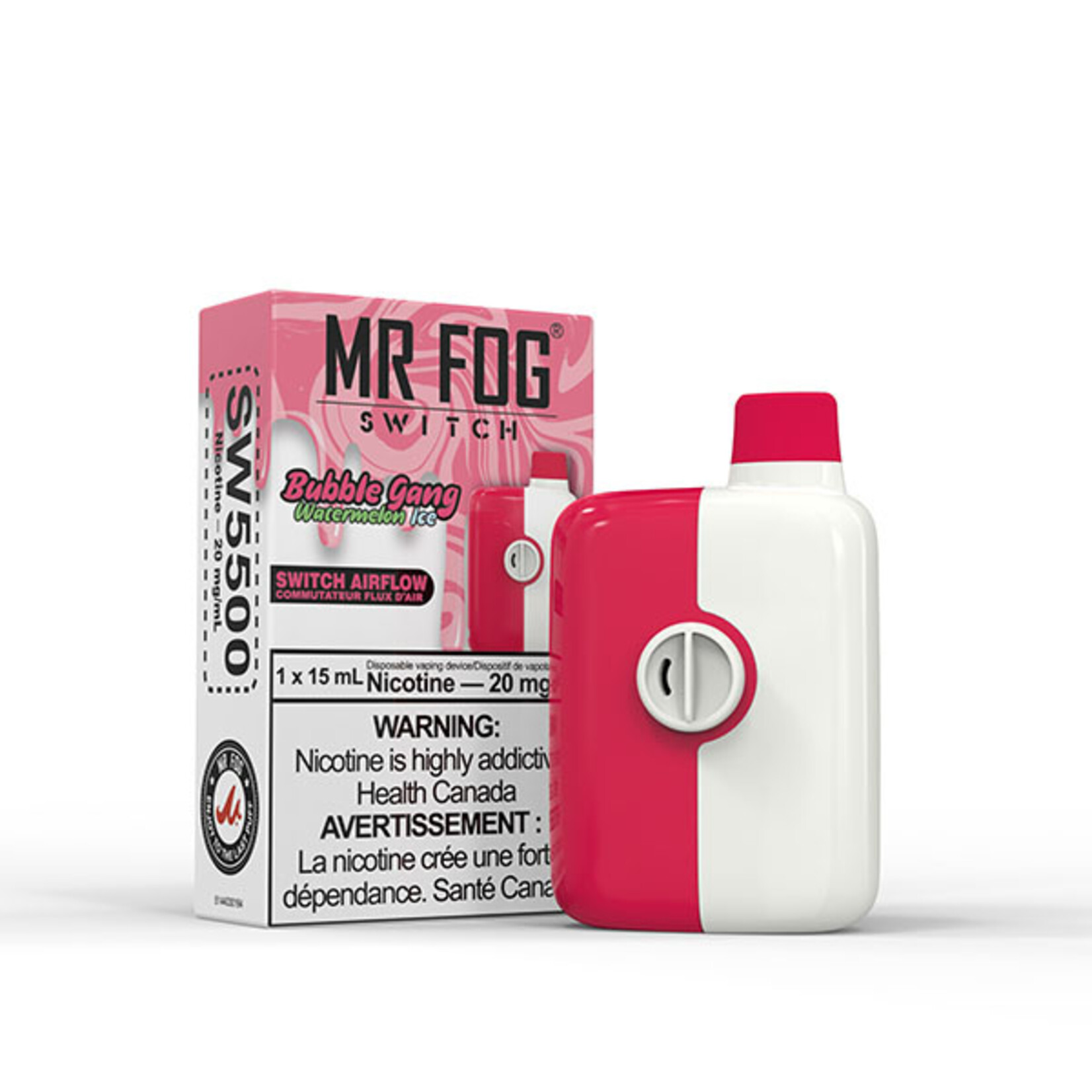 MR FOG SW10 - MR FOG SWITCH 5500 PUFFS Watermelon bubble gang ice