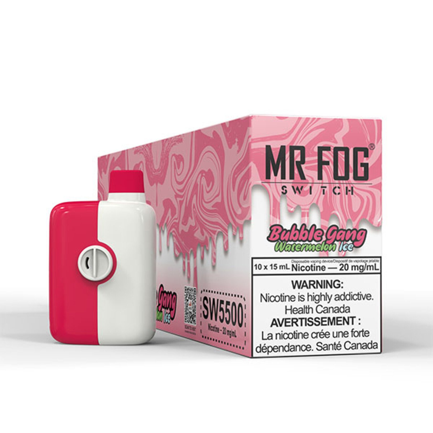 MR FOG SW10 - MR FOG SWITCH 5500 PUFFS Watermelon bubble gang ice