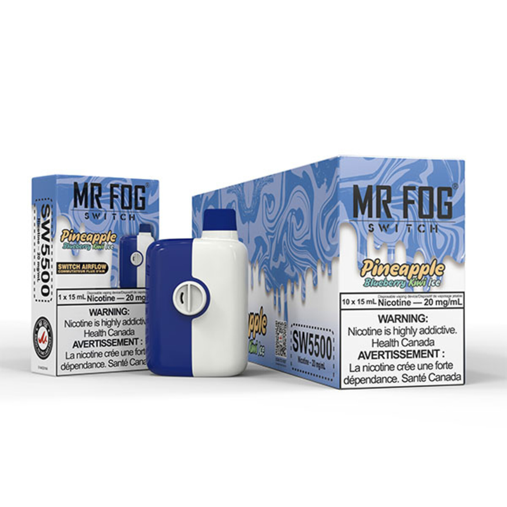MR FOG SW13 - MR FOG SWITCH 5500 PUFFS Pineapple Blueberry Kiwi Ice