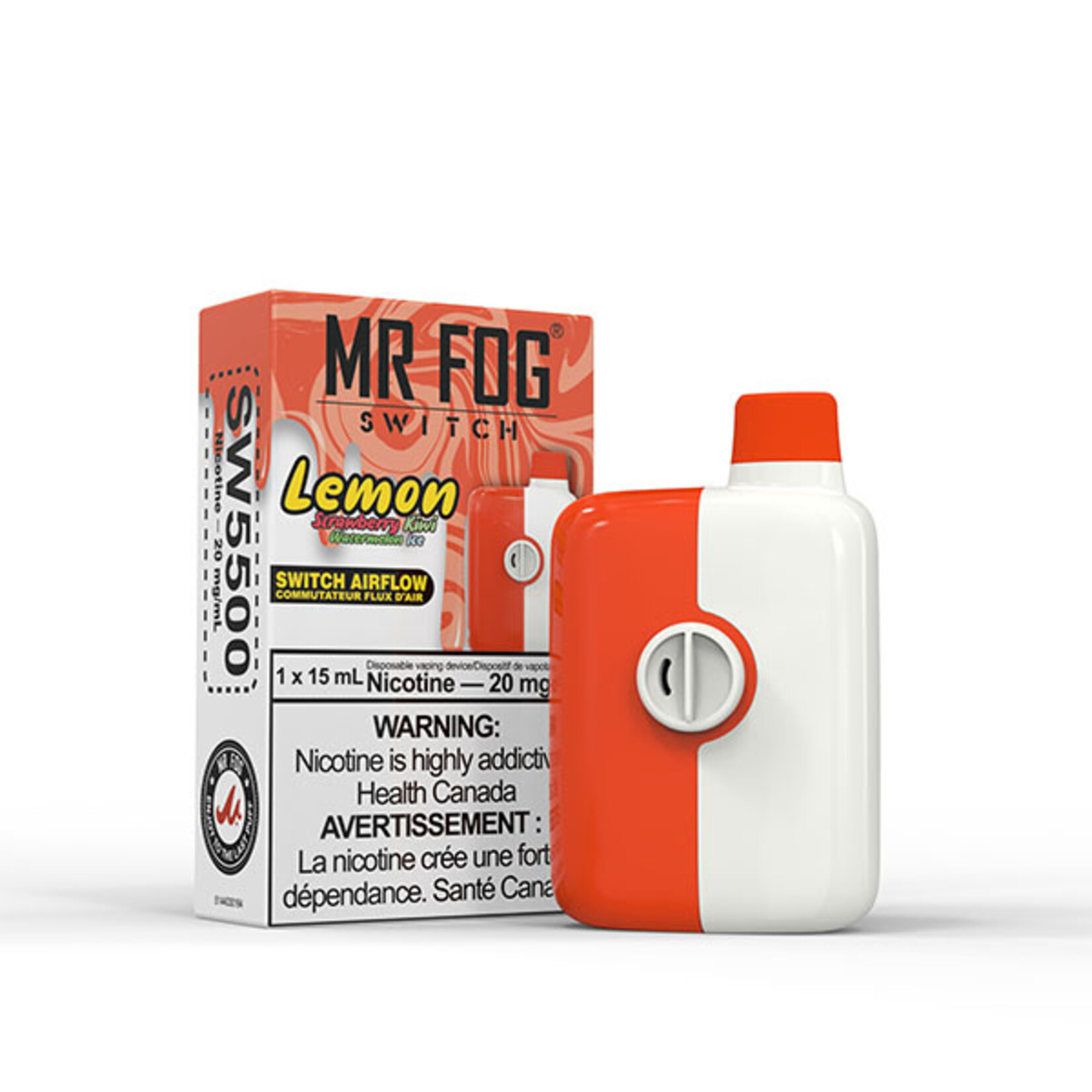 MR FOG SW15 - MR FOG SWITCH 5500 PUFFS Lemon Strawberry Kiwi Watermelon Ice