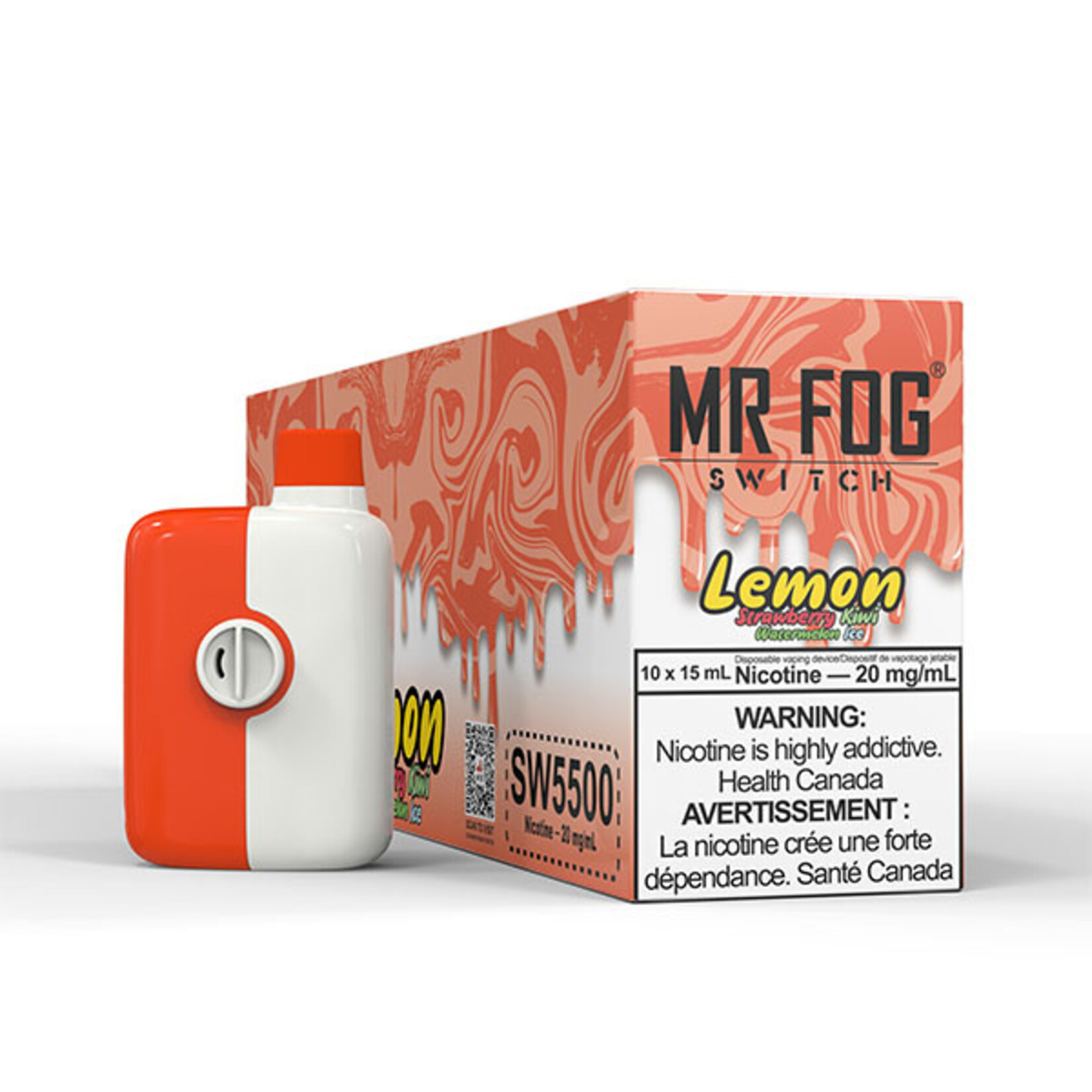 MR FOG SW15 - MR FOG SWITCH 5500 PUFFS Lemon Strawberry Kiwi Watermelon Ice