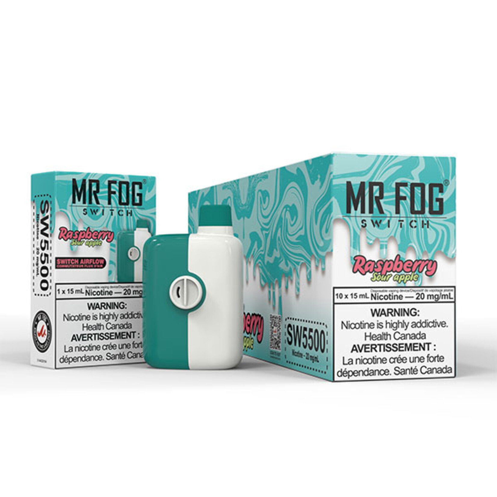 MR FOG SW16 - MR FOG SWITCH 5500 PUFFS Raspberry Sour Apple