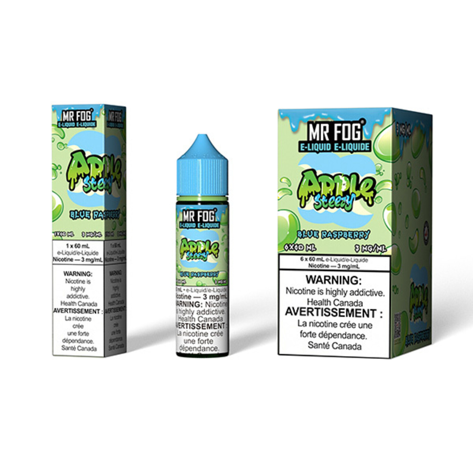 MR FOG MFEAS03 - MR FOG Apple Steezy E-Liquid Blue Raspberry 60ML Freebase