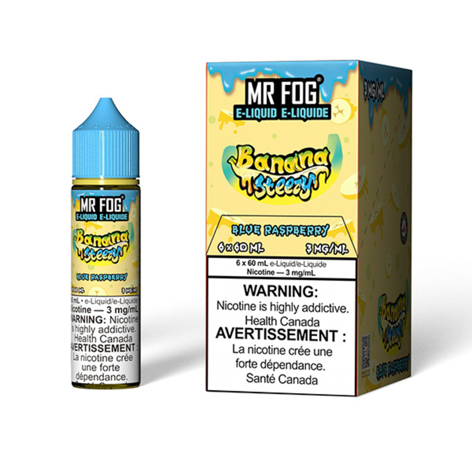 MR FOG MFENS03 - MR FOG Banana Steezy E-Liquid Blue Raspberry 60ML Freebase