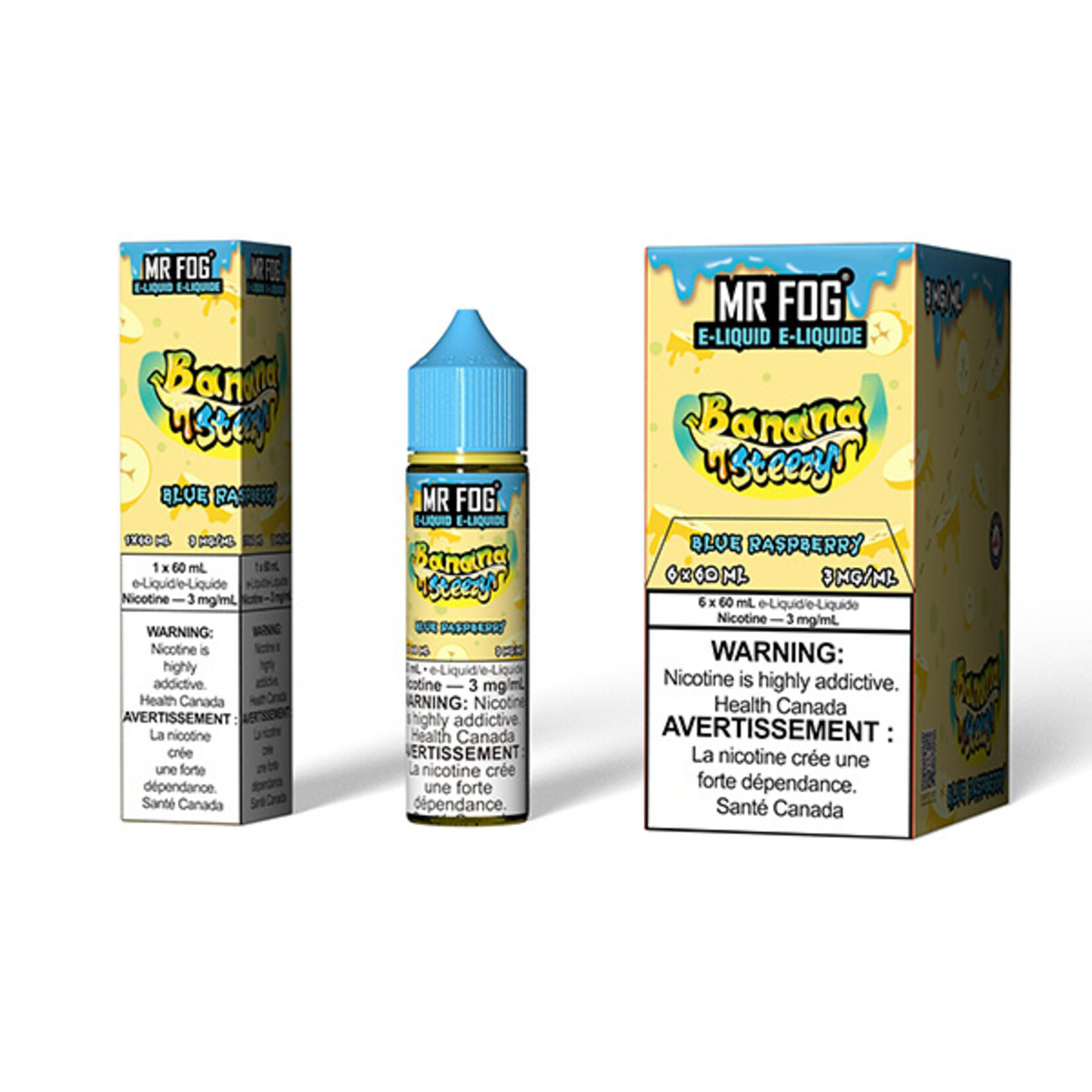 MR FOG MFENS03 - MR FOG Banana Steezy E-Liquid Blue Raspberry 60ML Freebase