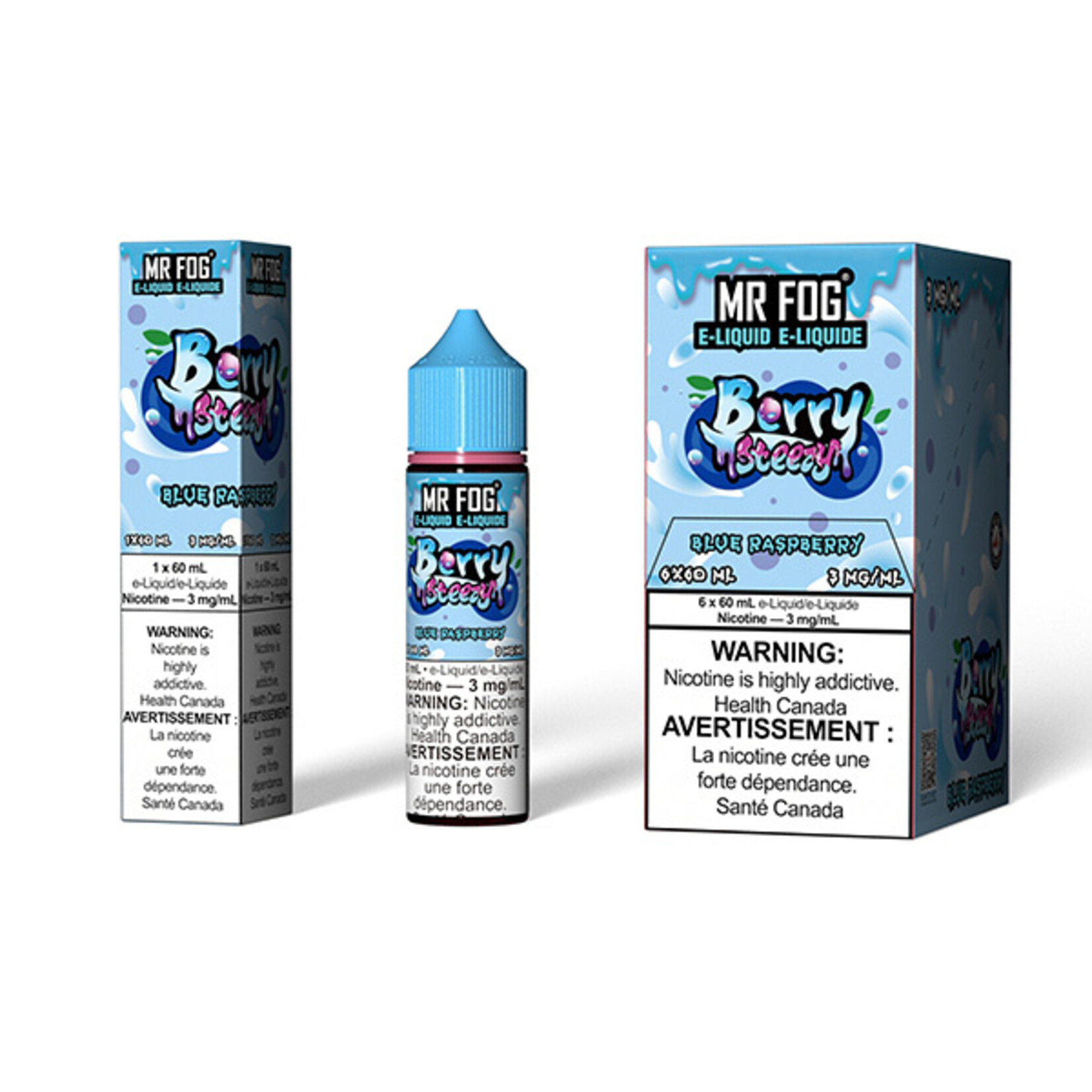 MR FOG MFEBS03 - MR FOG Berry Steezy E-Liquid Blue Raspberry 60ML Freebase