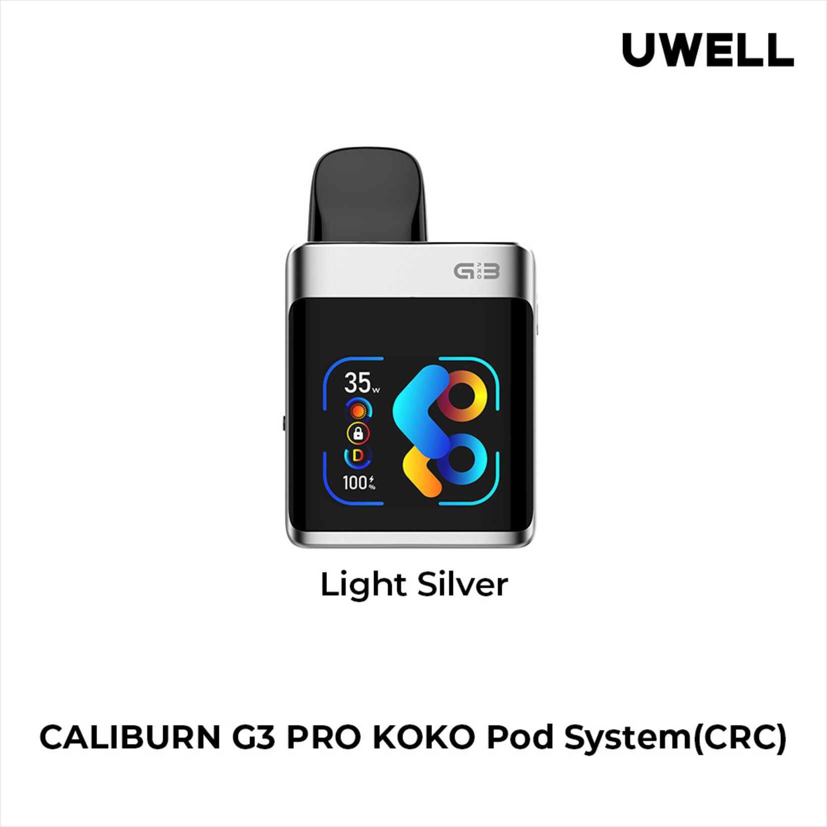 UWELL UWELL CALIBURN G3 PRO KOKO POD KIT (CRC) LIGHT SILVER