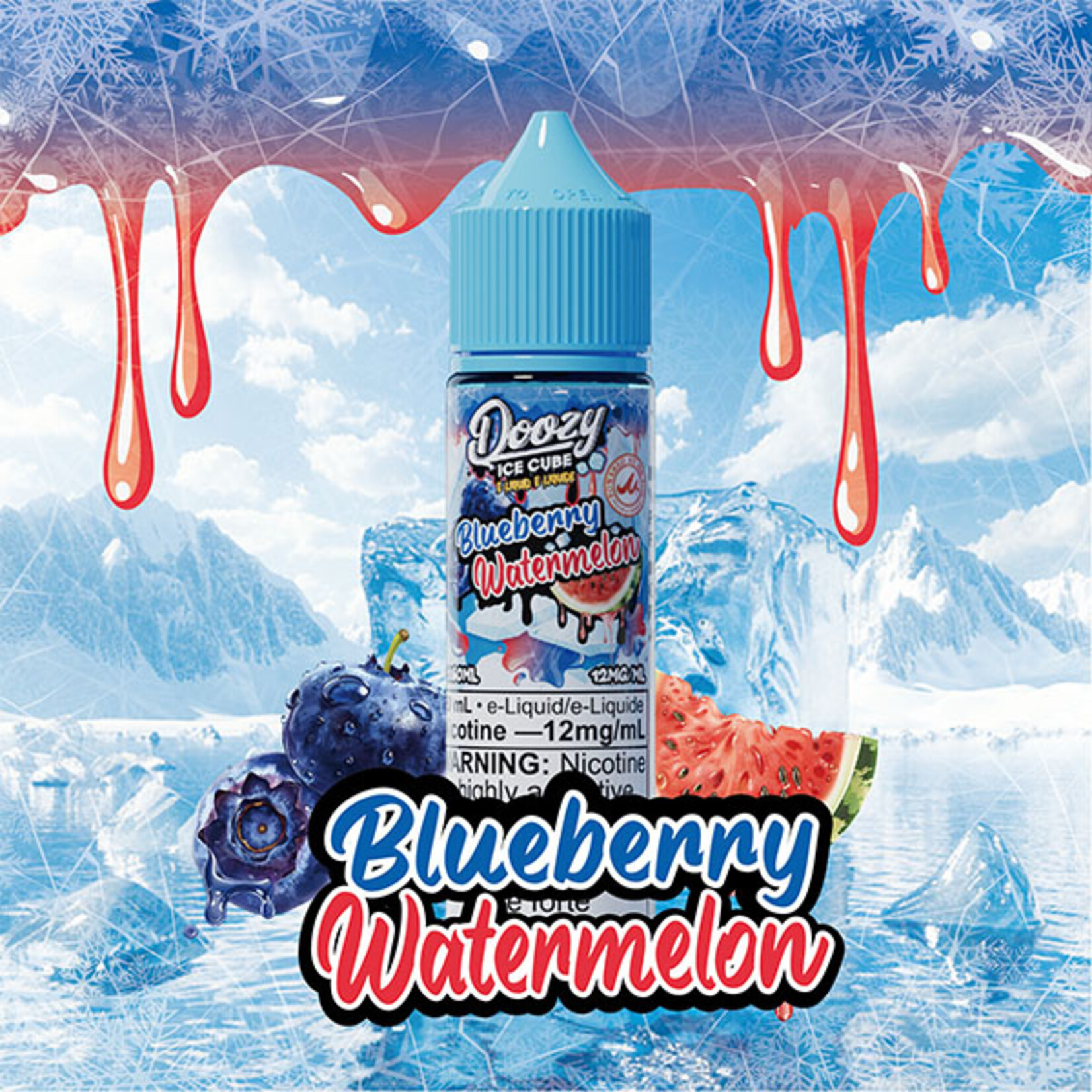 DOOZY DZEI07 - DOOZY ICE CUBE Blueberry Watermelon E-LIQUID 60ML